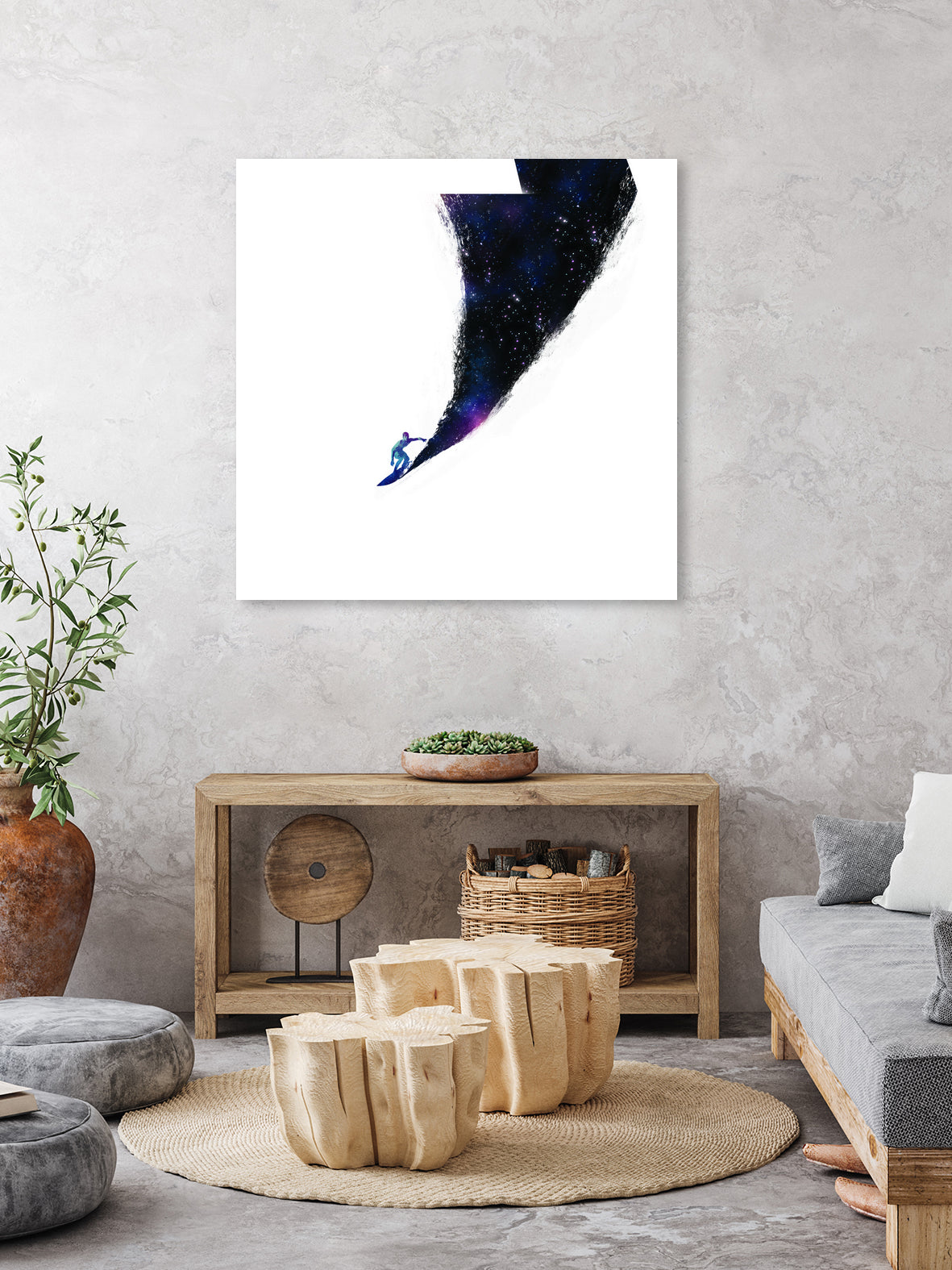 Surfin' in the universe by Robert Farkas on GIANT ART - fuchsia digital painting