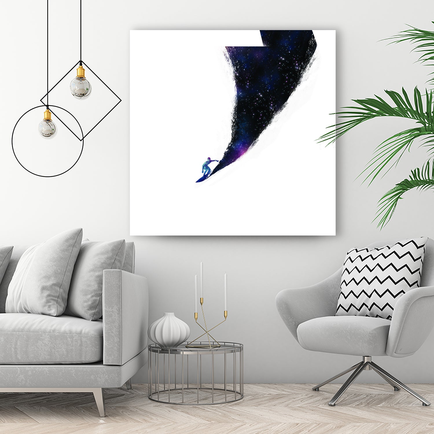 Surfin' in the universe by Robert Farkas on GIANT ART - fuchsia digital painting