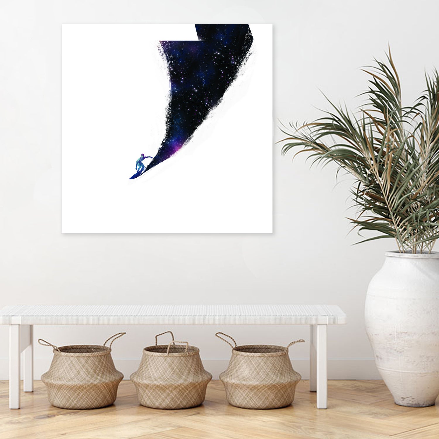 Surfin' in the universe by Robert Farkas on GIANT ART - fuchsia digital painting