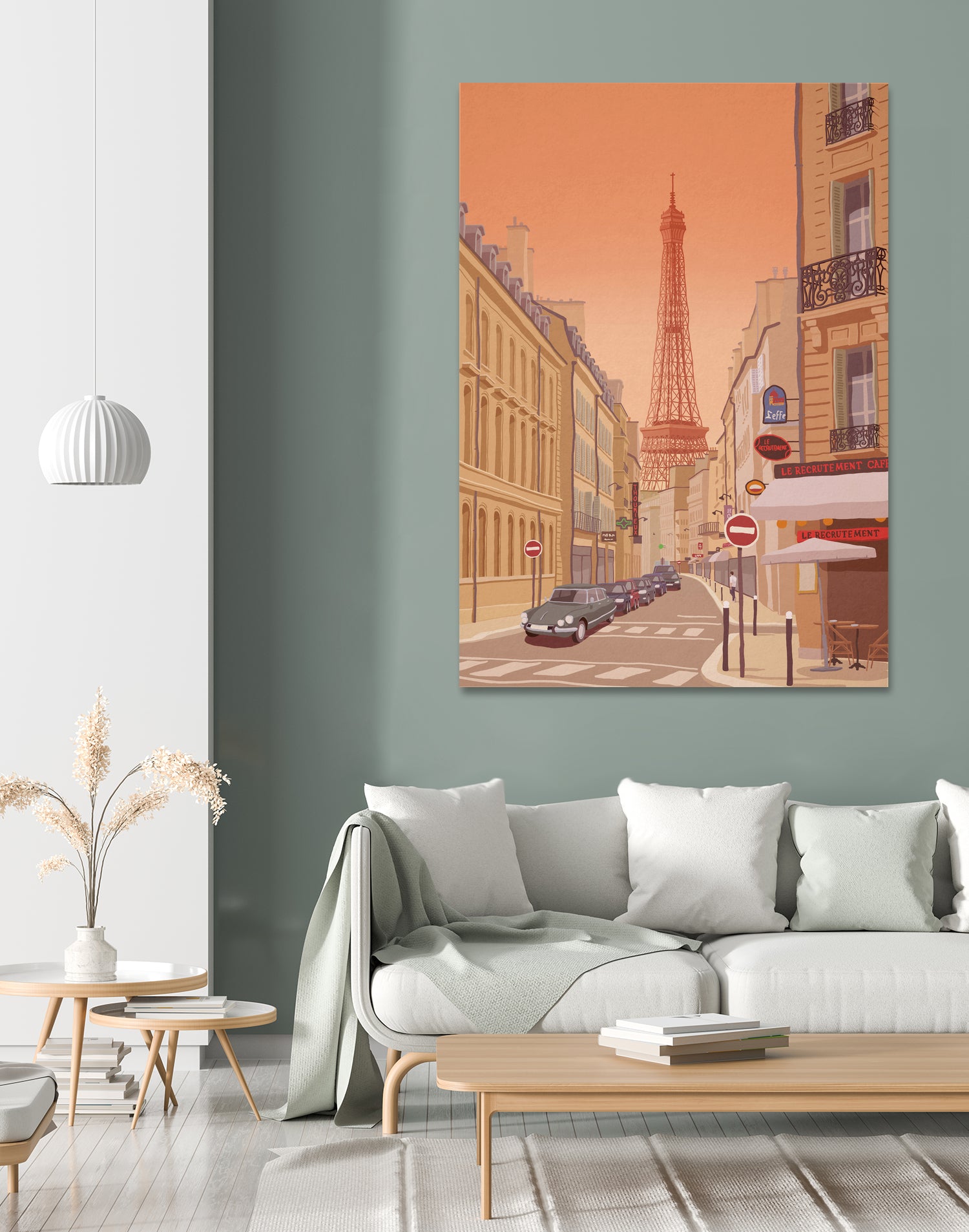 Eiffel Tower Paris by Steve Ash on GIANT ART - yellow digital painting