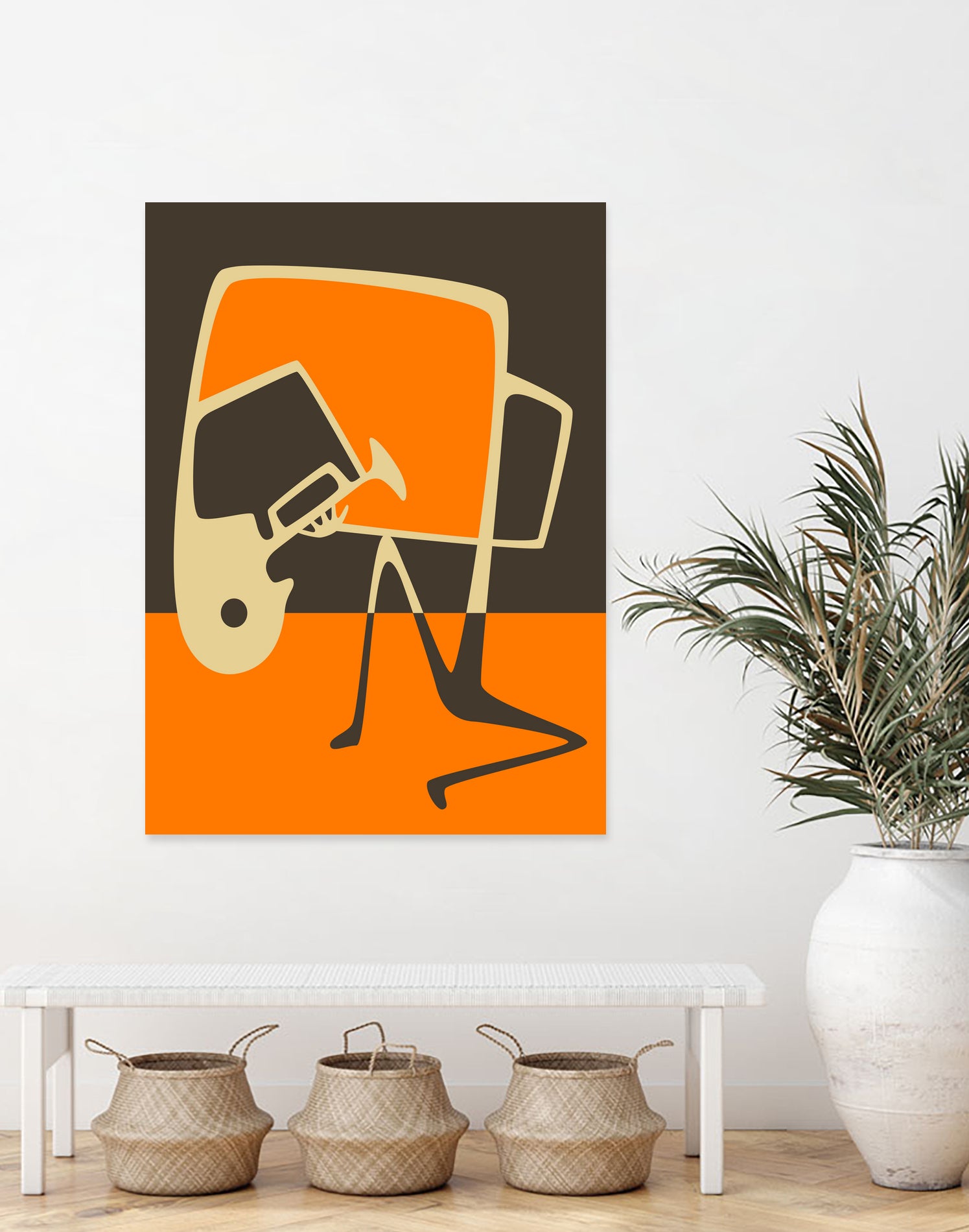 The Blues' Horn by Jazzberry Blue on GIANT ART - orange vector illustration