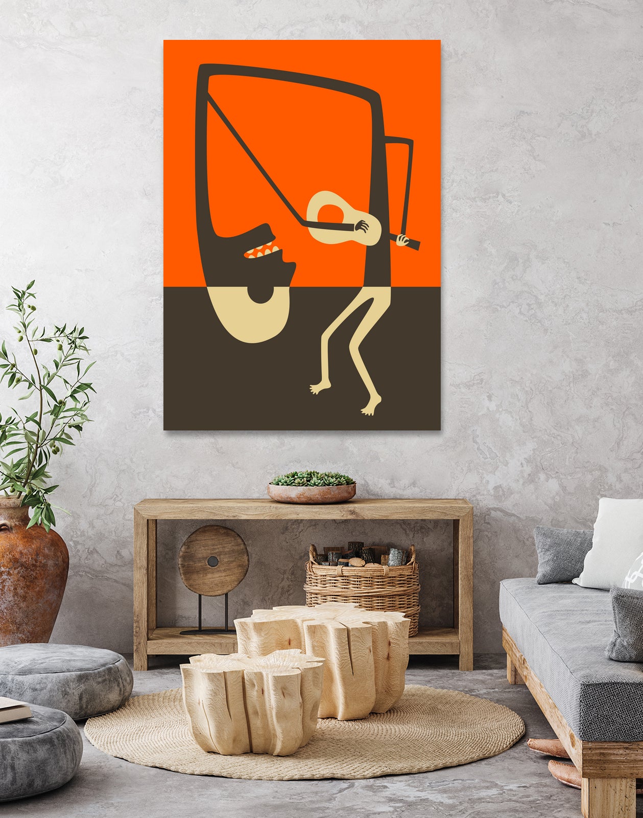 The Blues' Guitar by Jazzberry Blue on GIANT ART - red vector illustration