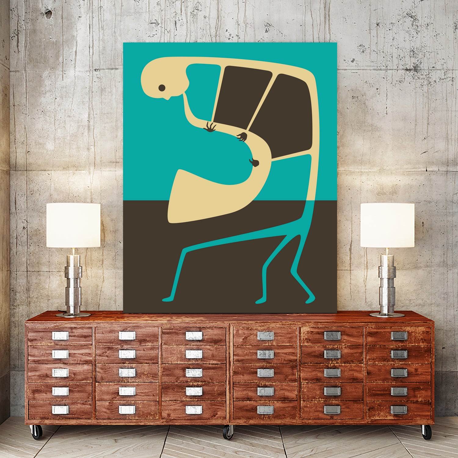 The Blues' Sax by Jazzberry Blue on GIANT ART - blue vector illustration