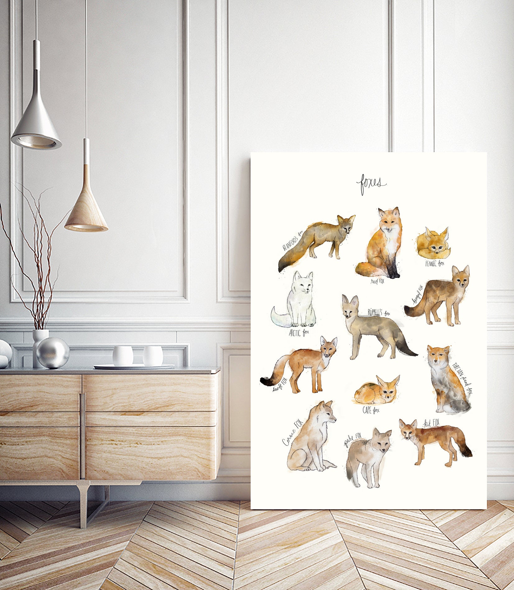 Foxes by Amy Hamilton on GIANT ART - brown mixed media