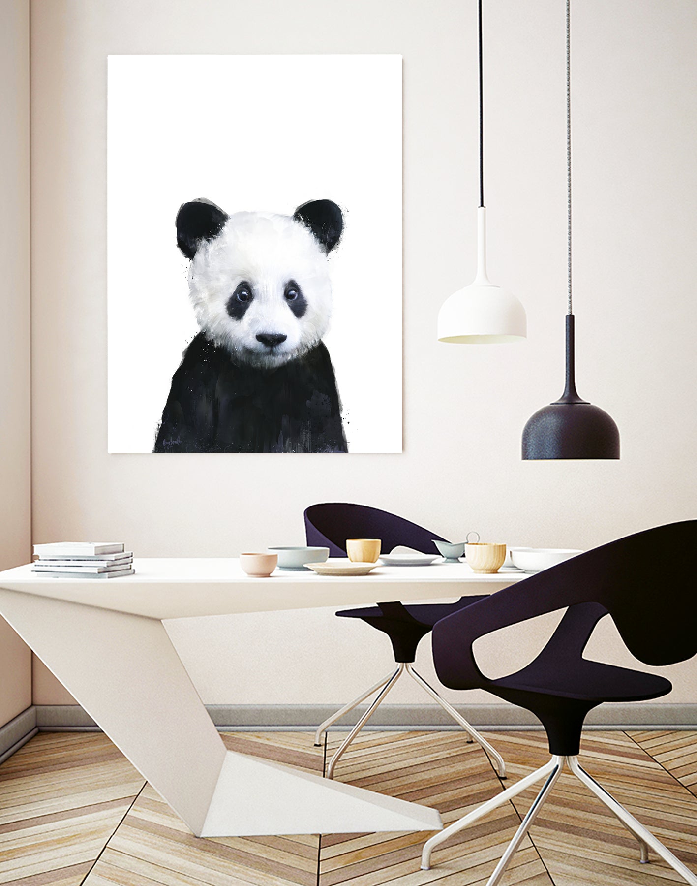 Little Panda by Amy Hamilton on GIANT ART - white digital painting