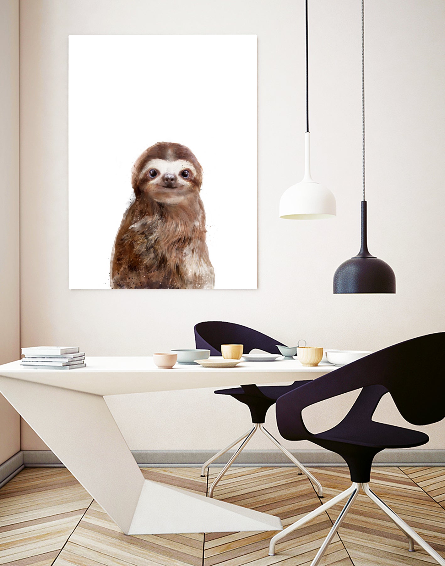 Little Sloth by Amy Hamilton on GIANT ART - brown digital painting