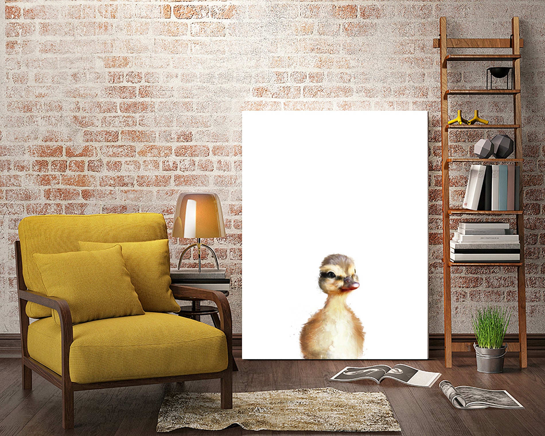 Little Duck by Amy Hamilton on GIANT ART - yellow digital painting