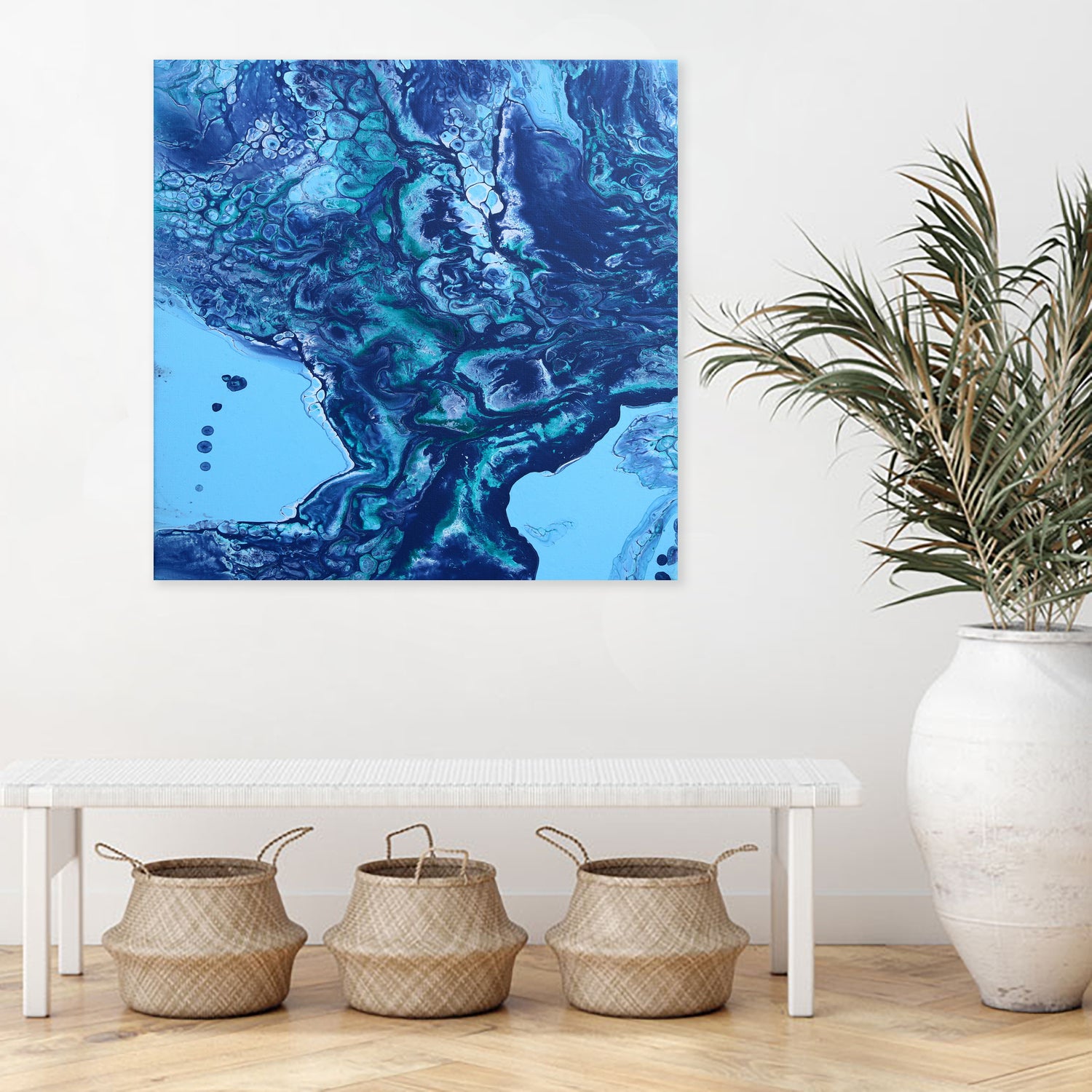 Vesuvius by L. Renee Jones on GIANT ART - blue mixed media