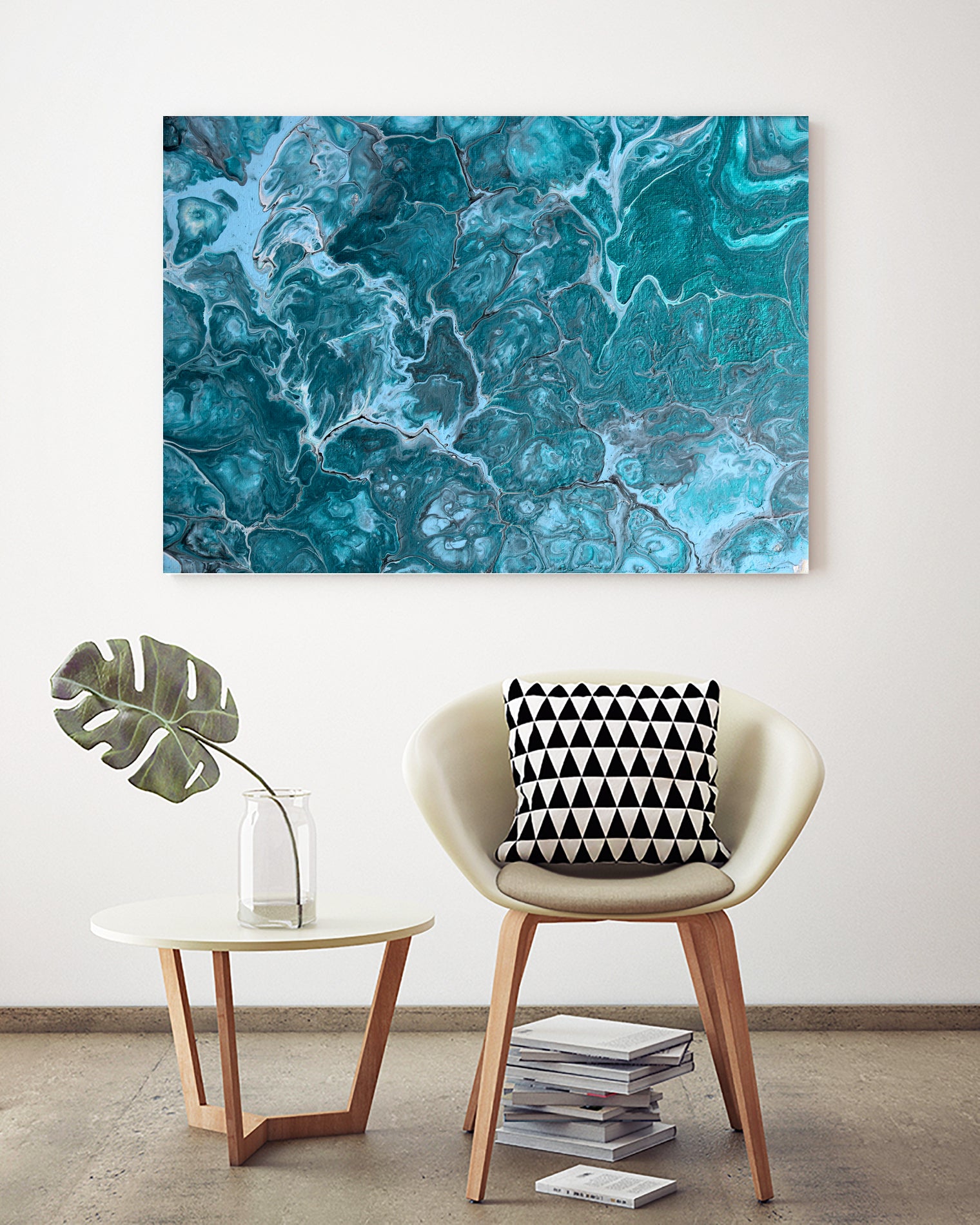 Serenity Sea by L. Renee Jones on GIANT ART - blue mixed media