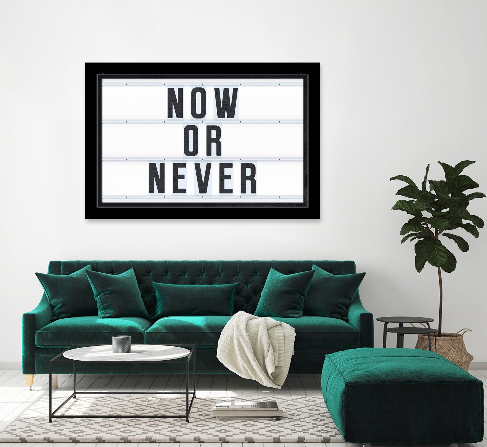 Now or Never by Art Frankenberg on GIANT ART - white typography