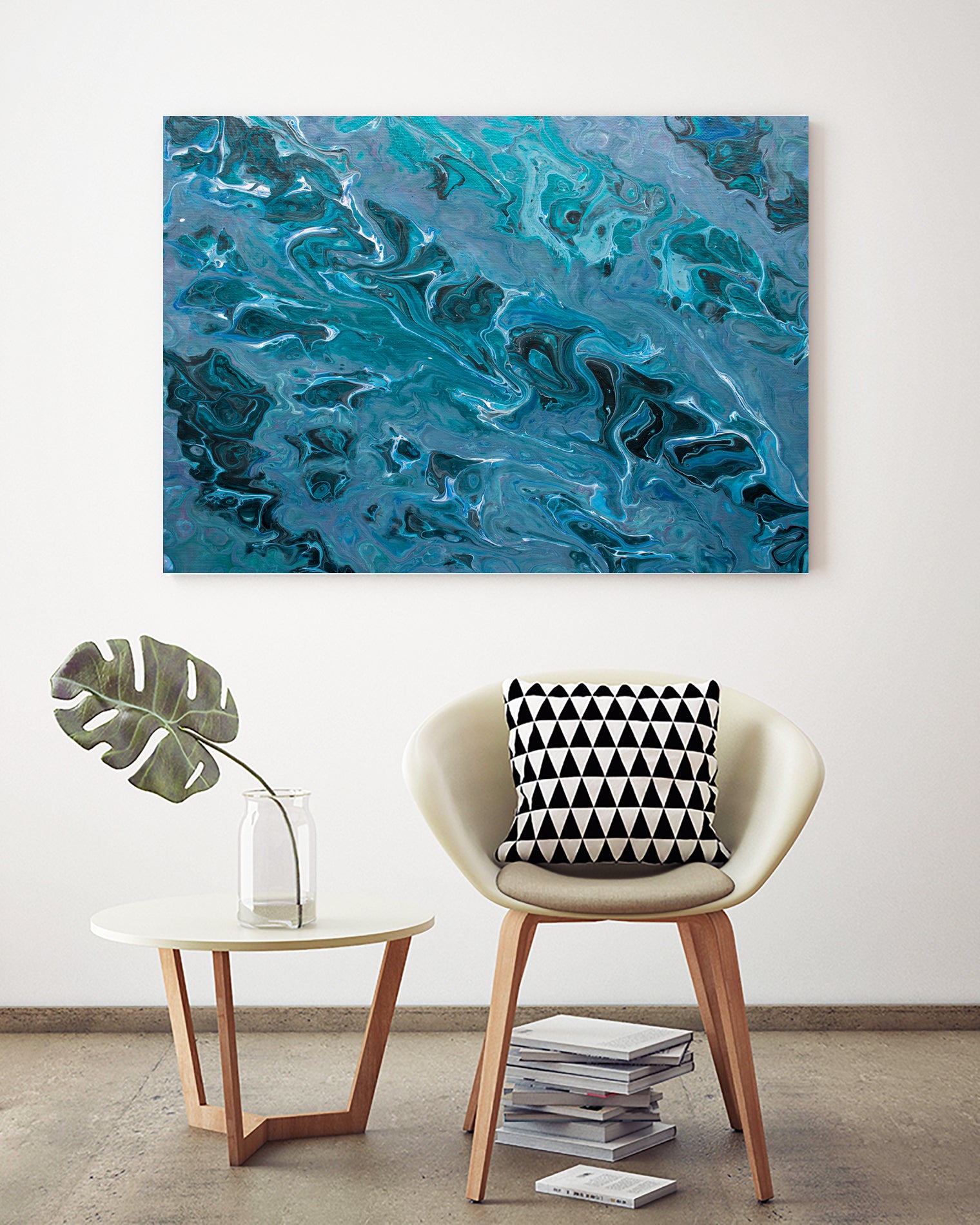 Path of Rays by L. Renee Jones on GIANT ART - blue mixed media