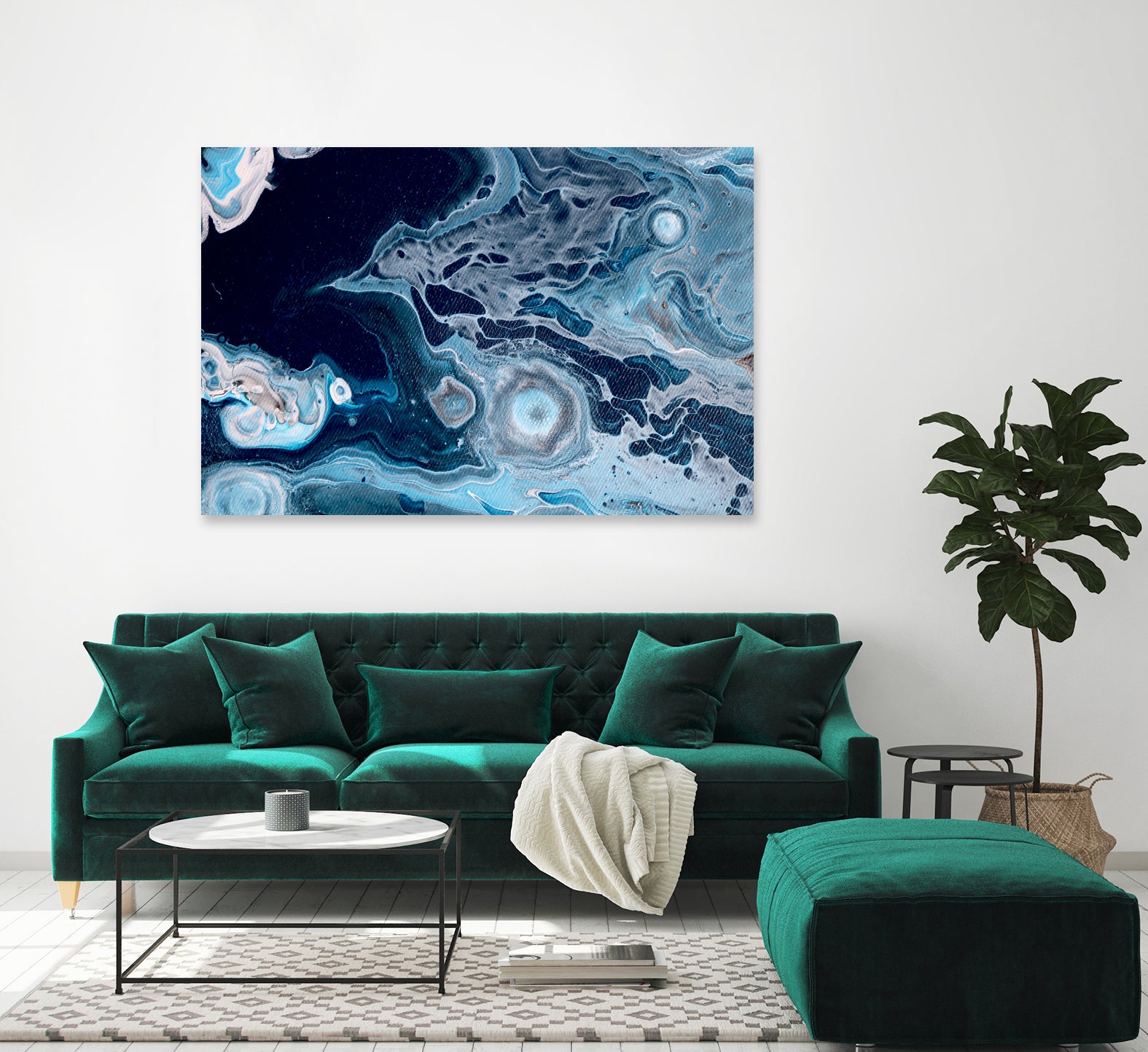 Oceans by L. Renee Jones on GIANT ART - blue mixed media