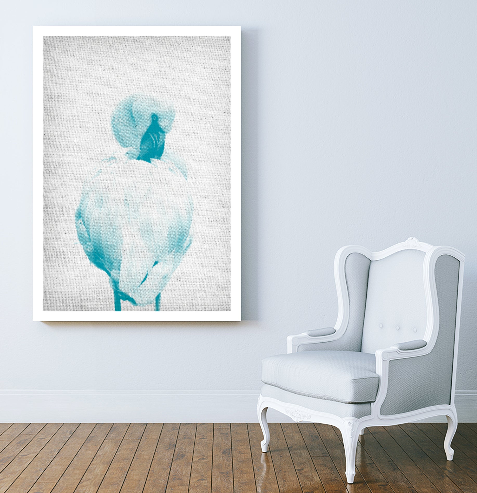 Flamingo 01 by Alexandra Wolf on GIANT ART - blue photo manipulation