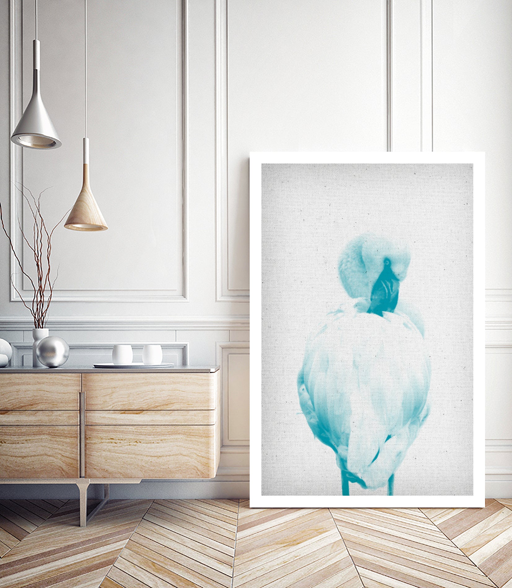 Flamingo 01 by Alexandra Wolf on GIANT ART - blue photo manipulation