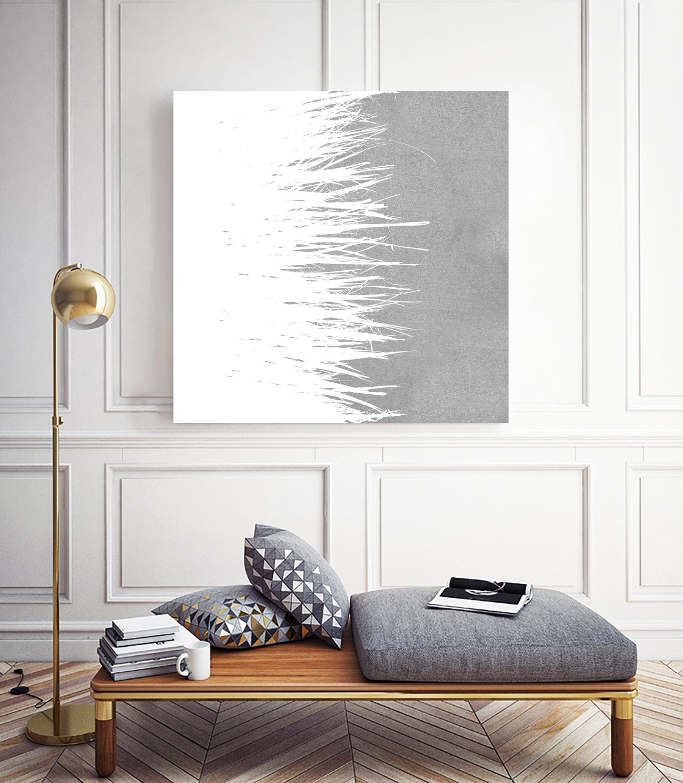 Concrete Fringe W On Side by Emeline Tate-Robertson on GIANT ART - gray digital painting