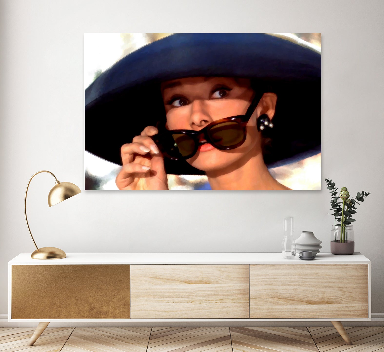 Audrey Hepburn @ Breakfast at Tiffany's #1 by Gabriel T Toro on GIANT ART - white mixed media