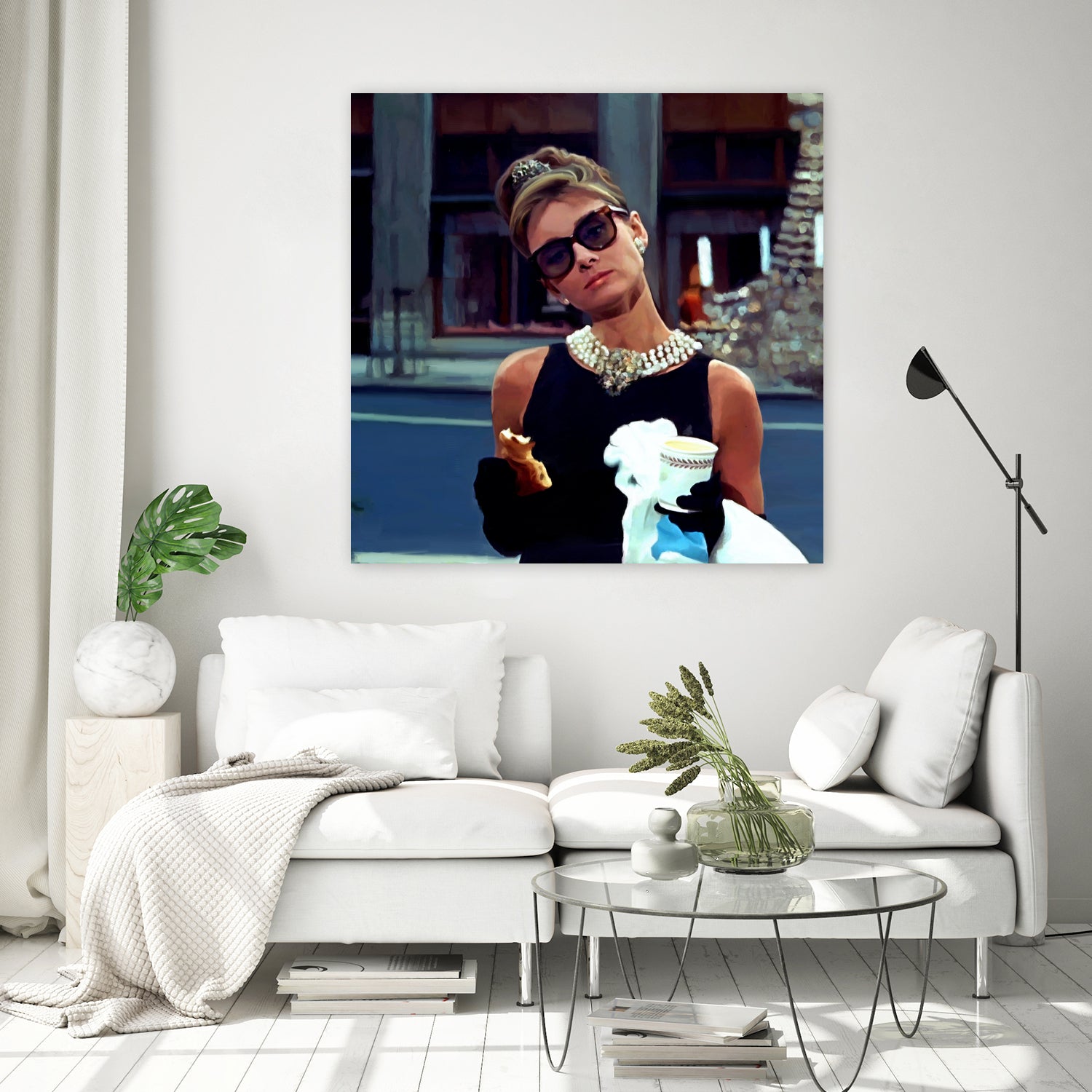 Audrey Hepburn @ Breakfast At Tiffanys #3 by Gabriel T Toro on GIANT ART - black mixed media