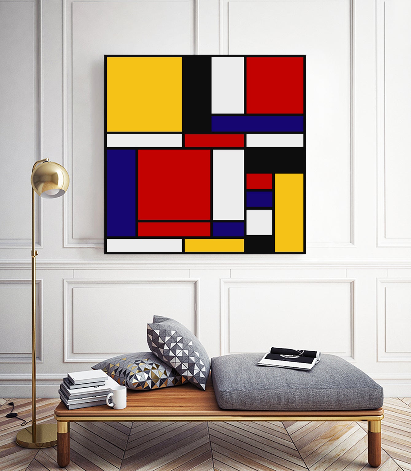 Mondrian De Stijl Art Movement by Saadana Shanmukam on GIANT ART - red digital drawing