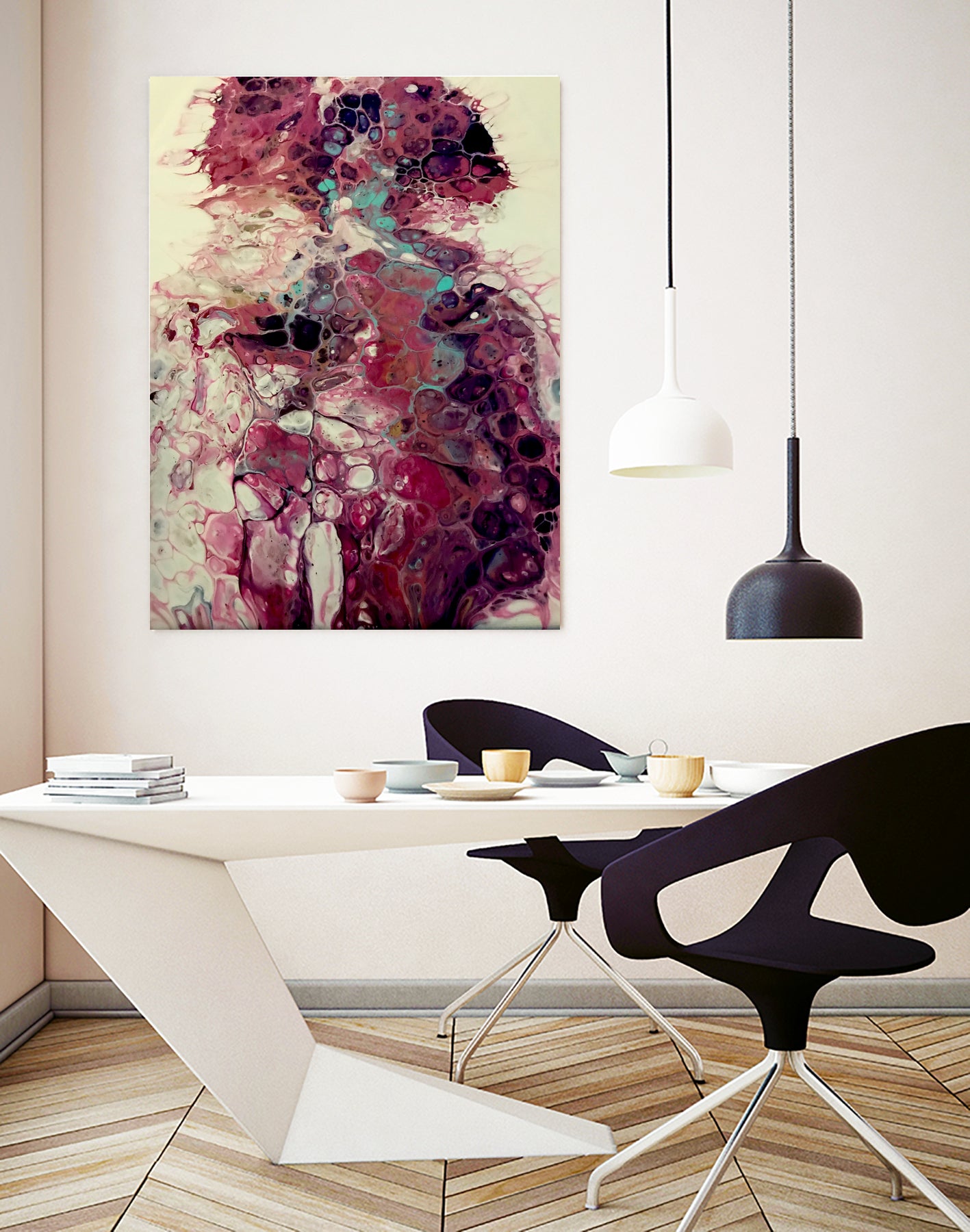 Platonic by L. Renee Jones on GIANT ART - pink mixed media