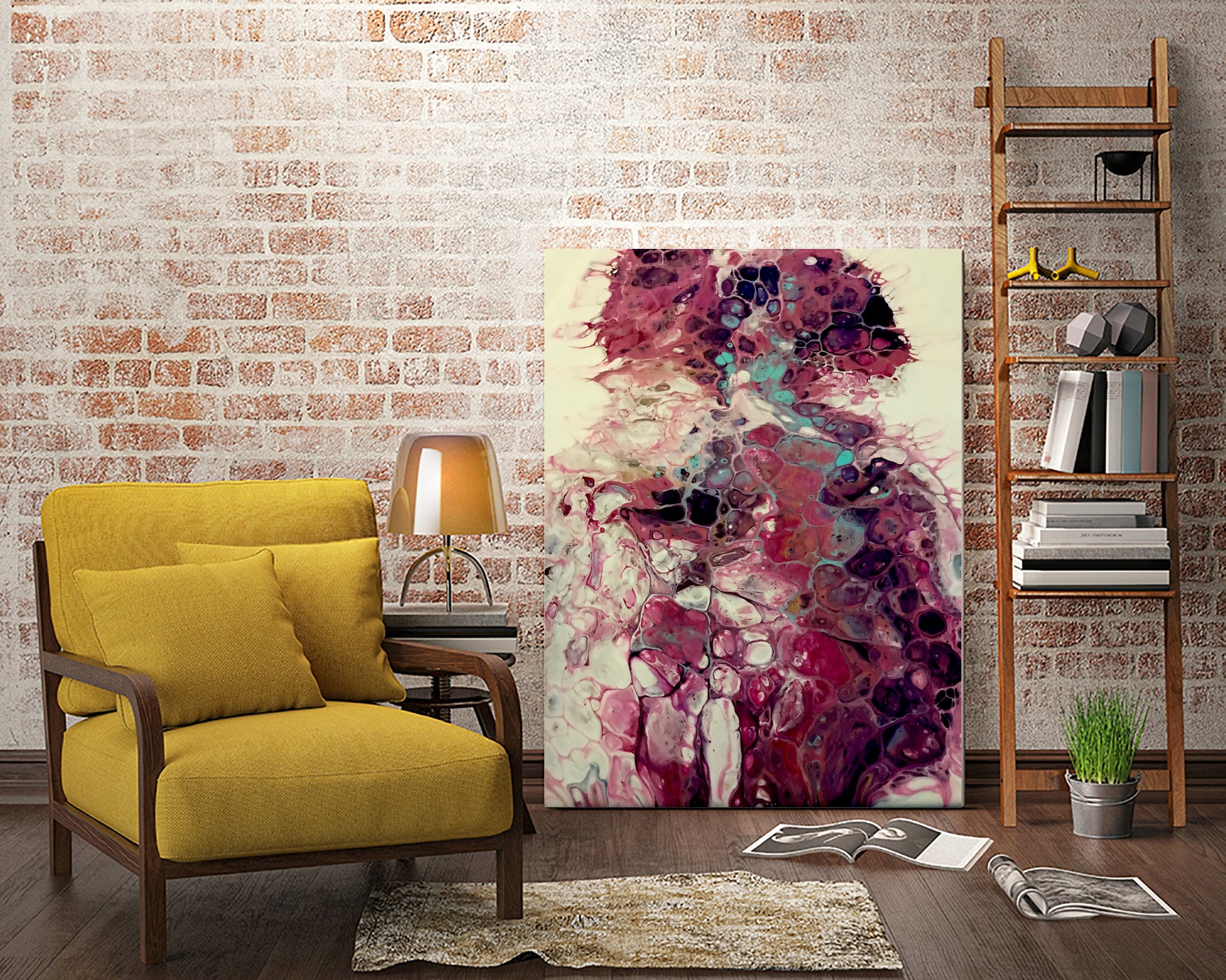 Platonic by L. Renee Jones on GIANT ART - pink mixed media