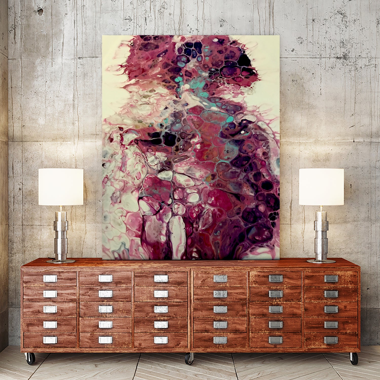 Platonic by L. Renee Jones on GIANT ART - pink mixed media