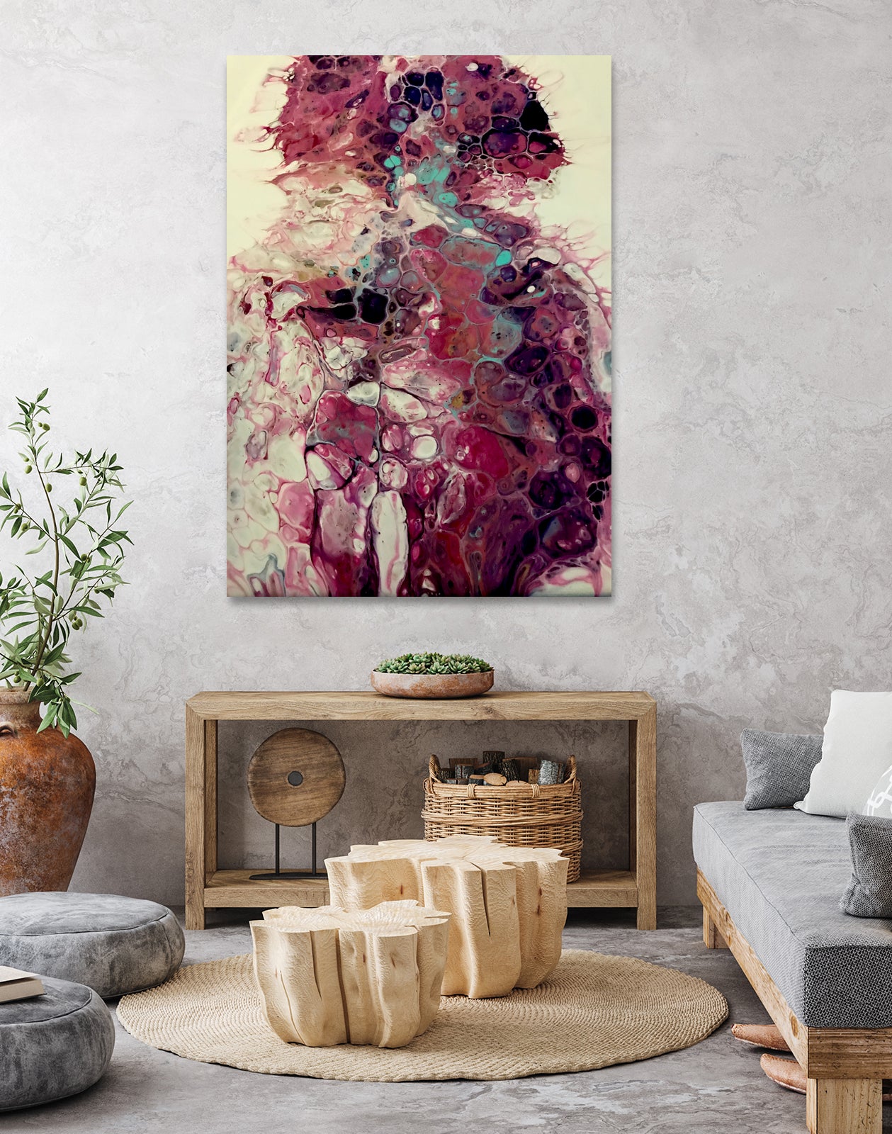 Platonic by L. Renee Jones on GIANT ART - pink mixed media