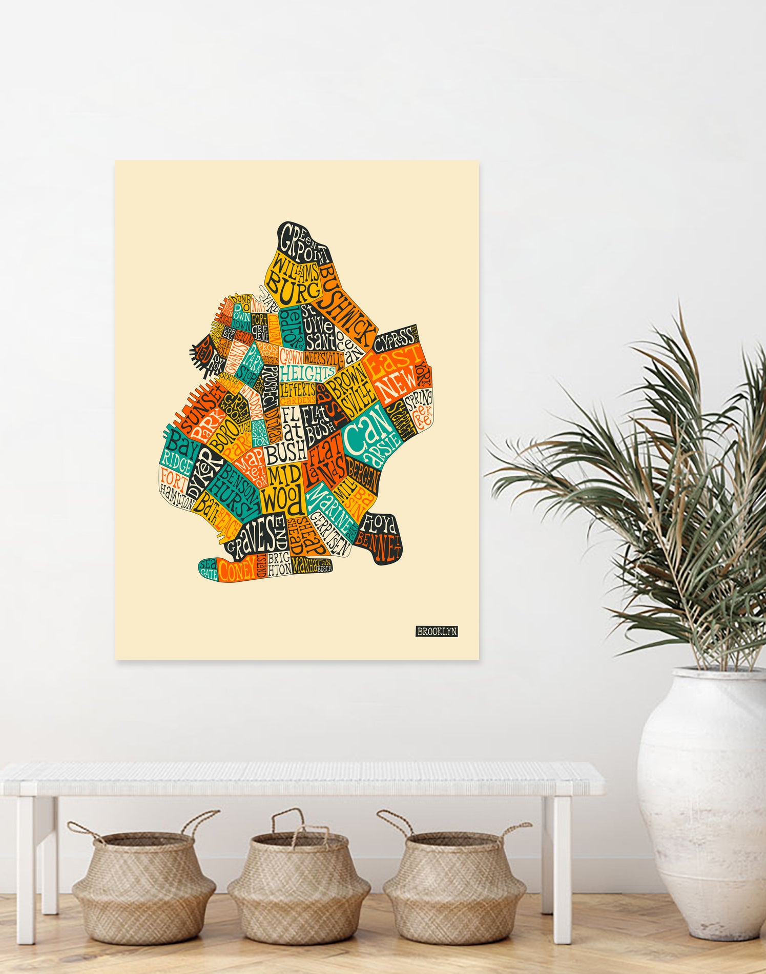 Brooklyn Neighborhoods by Jazzberry Blue on GIANT ART - white vector illustration