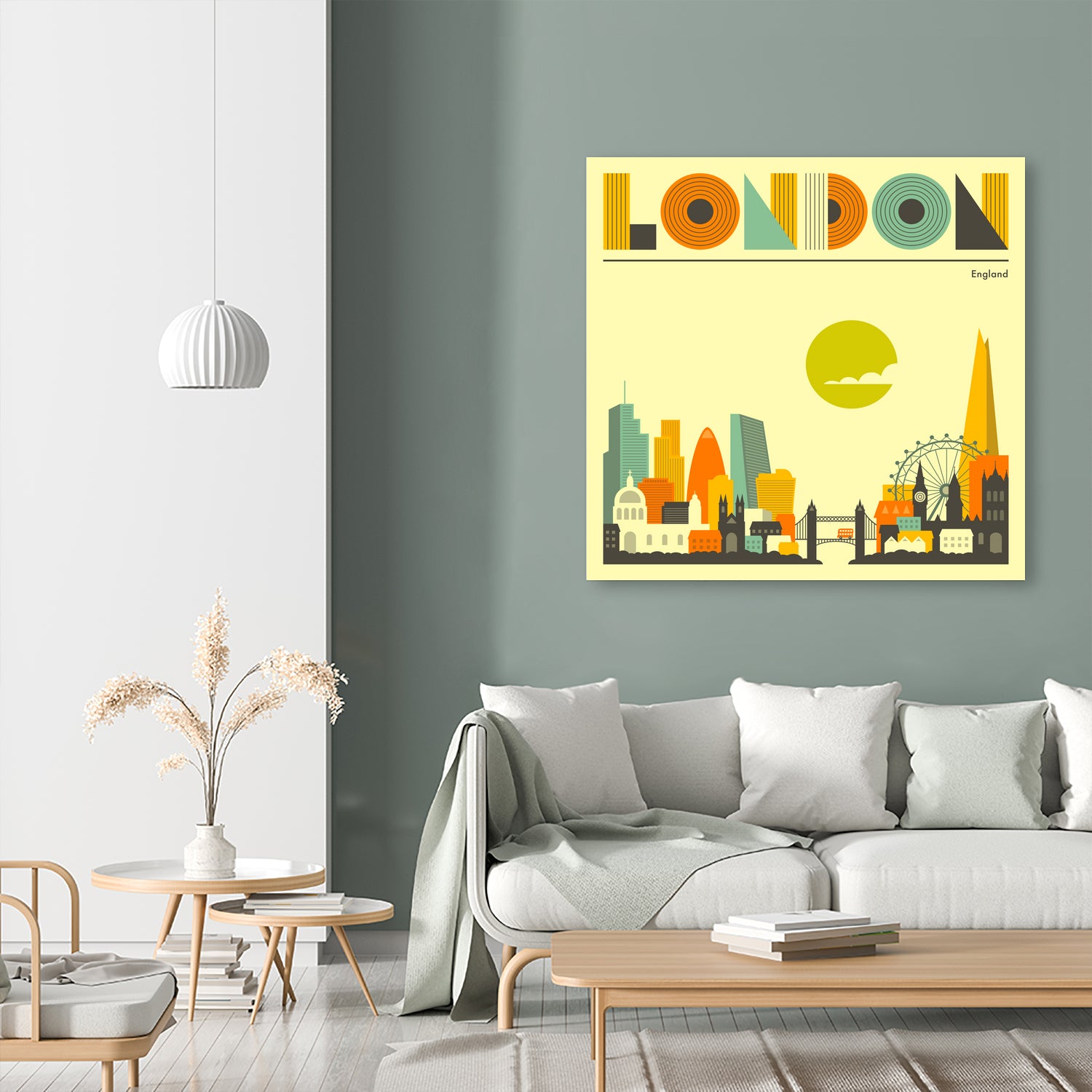 London Skyline by Jazzberry Blue on GIANT ART - yellow vector illustration