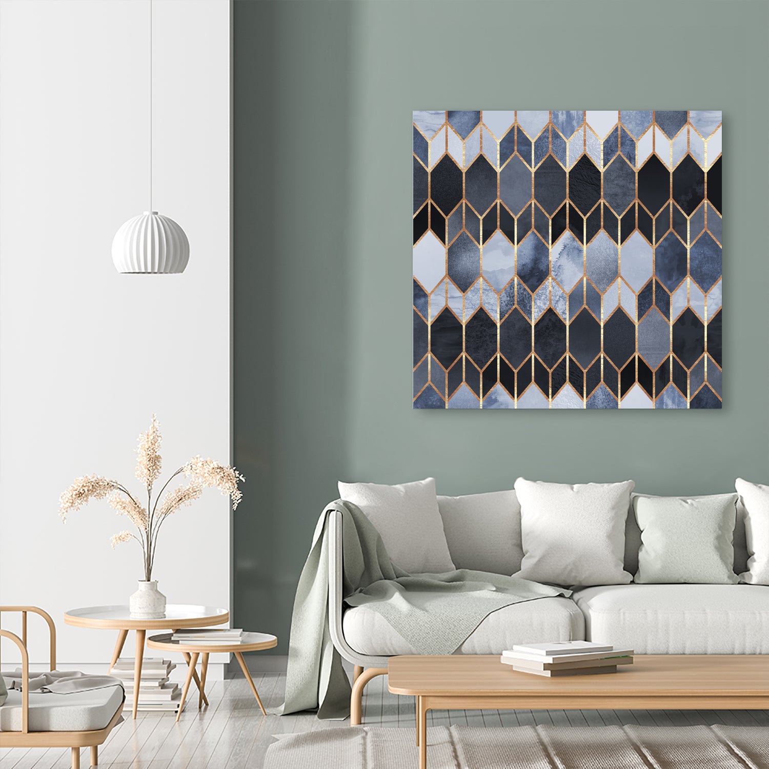 Stained Glass 4 by Elisabeth Fredriksson on GIANT ART - blue digital painting