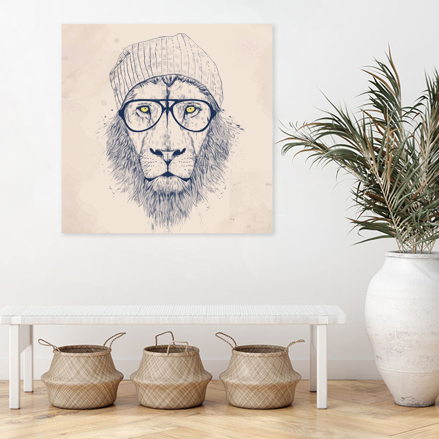 Cool lion by Solti Balázs on GIANT ART - brown digital painting