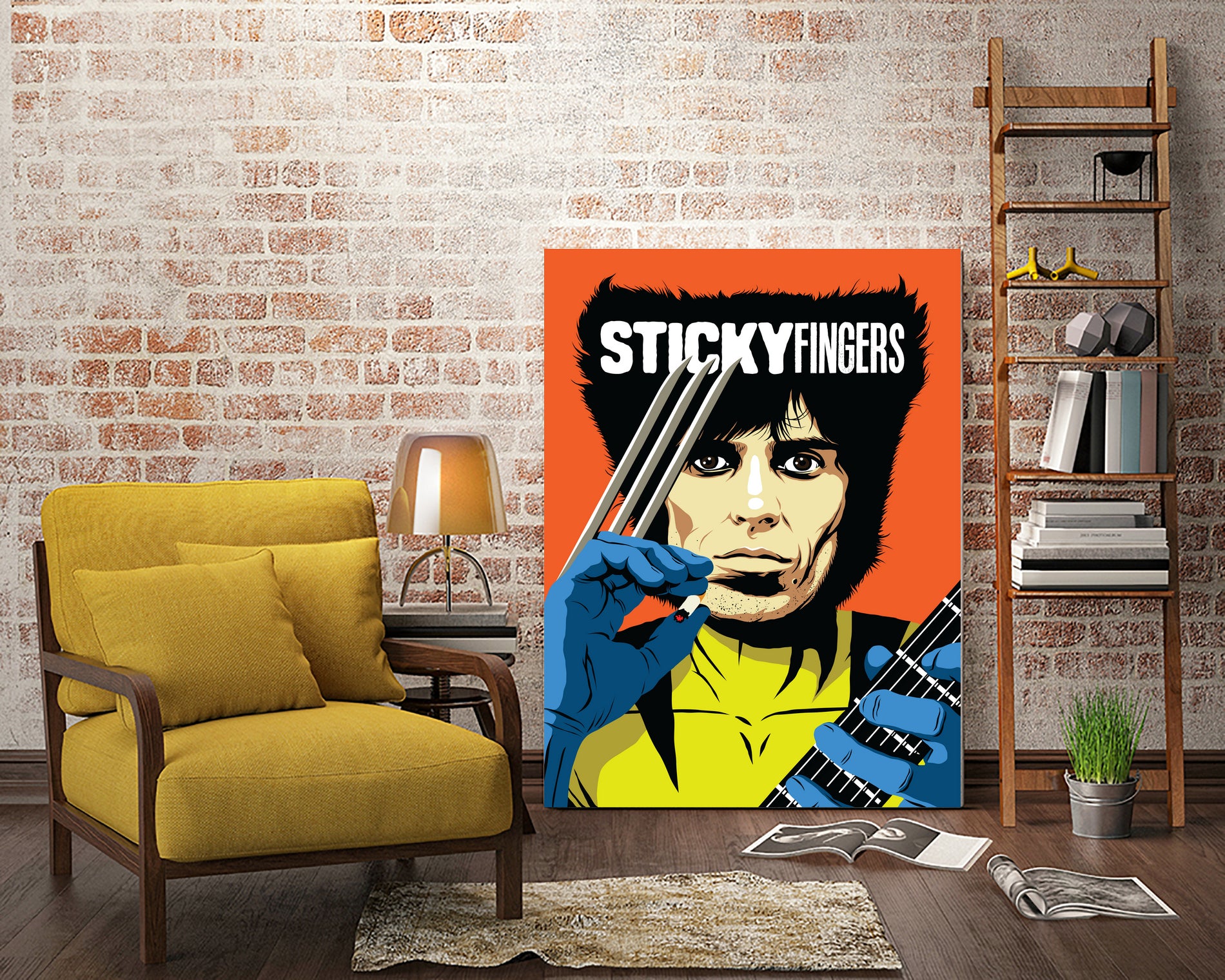 Sticky Fingers by Bily Mariano da Luz on GIANT ART - orange digital painting