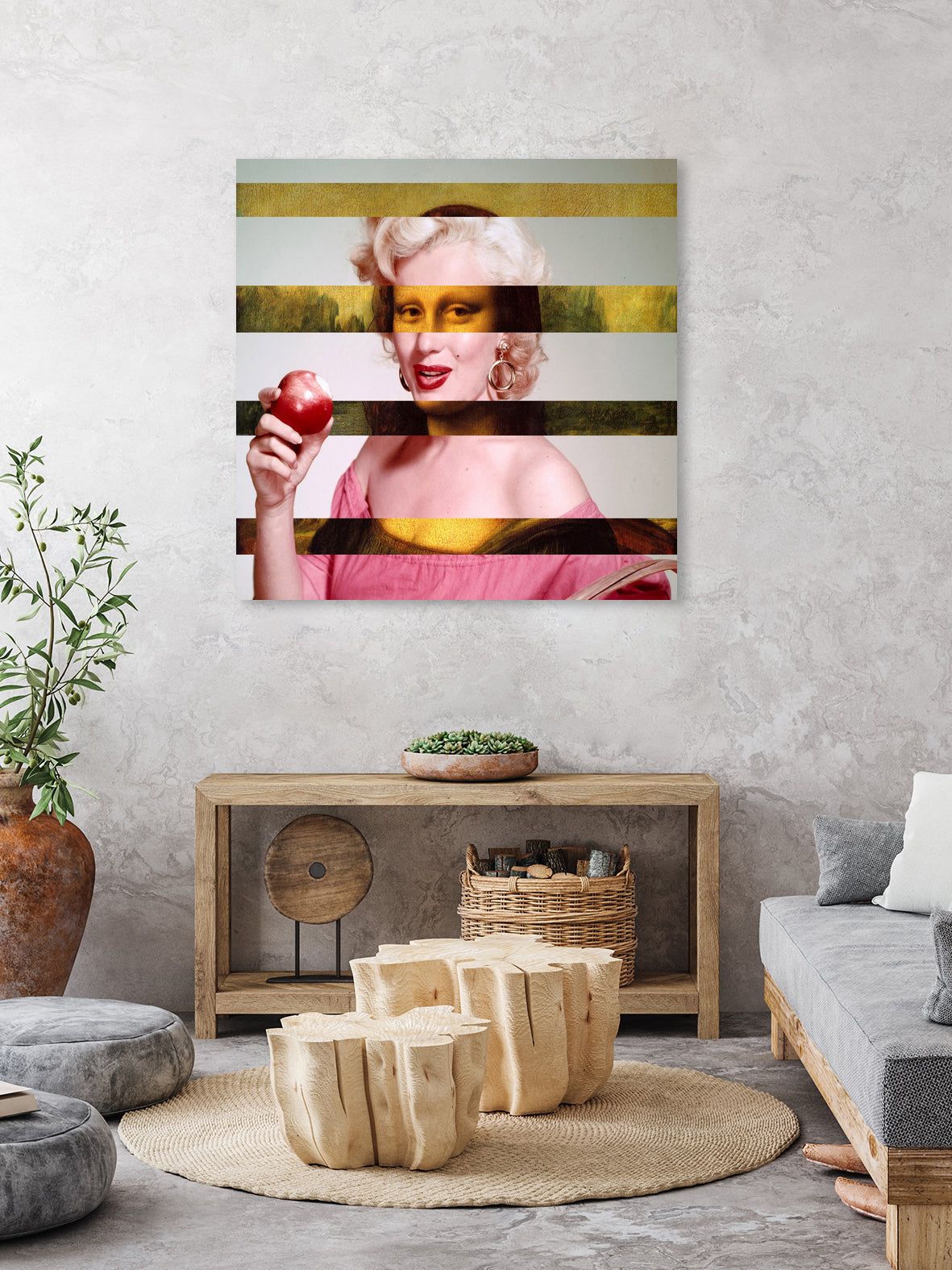 Leonardo's Gioconda + Marylin Monroe by Luigi Tarini on GIANT ART - white photo manipulation