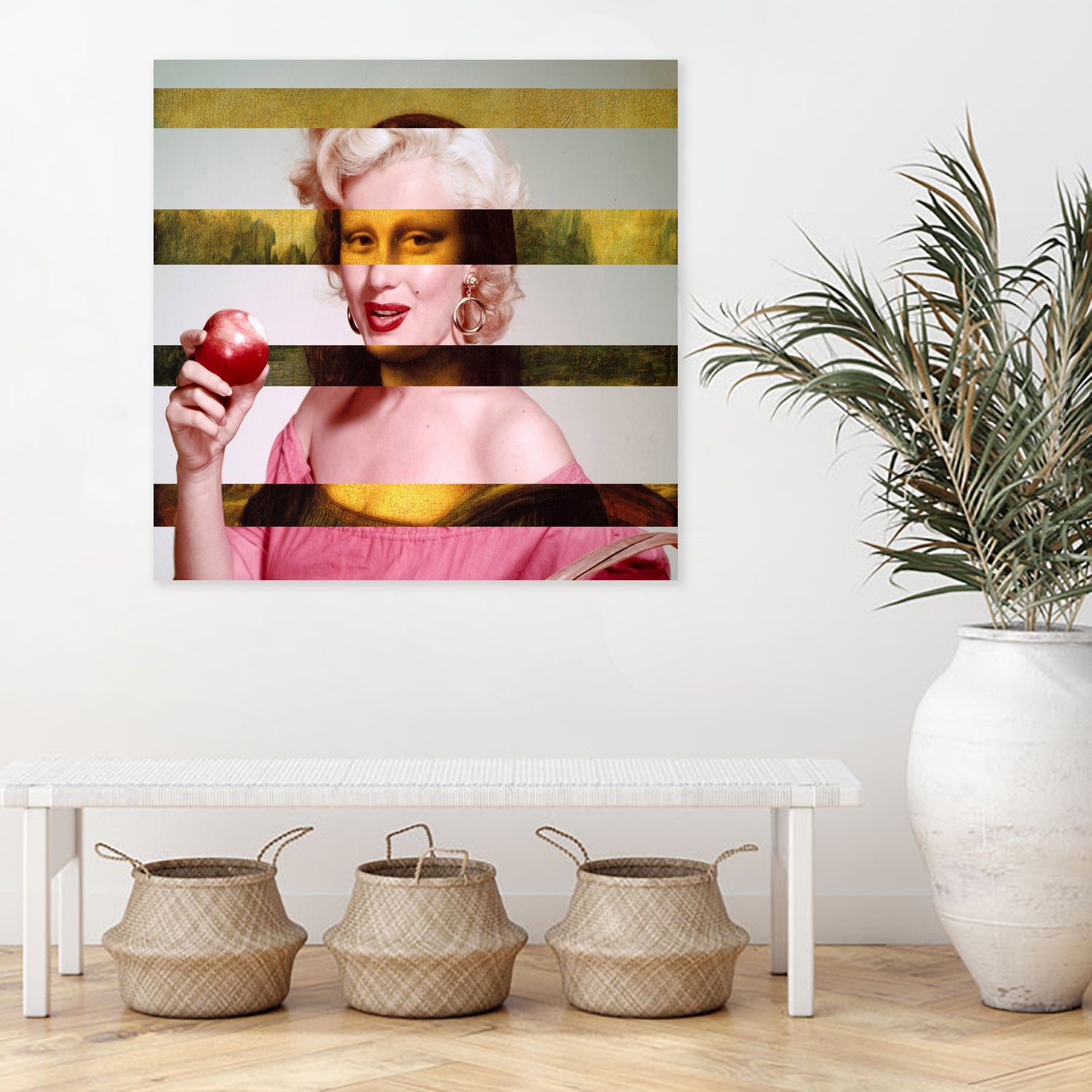 Leonardo's Gioconda + Marylin Monroe by Luigi Tarini on GIANT ART - white photo manipulation