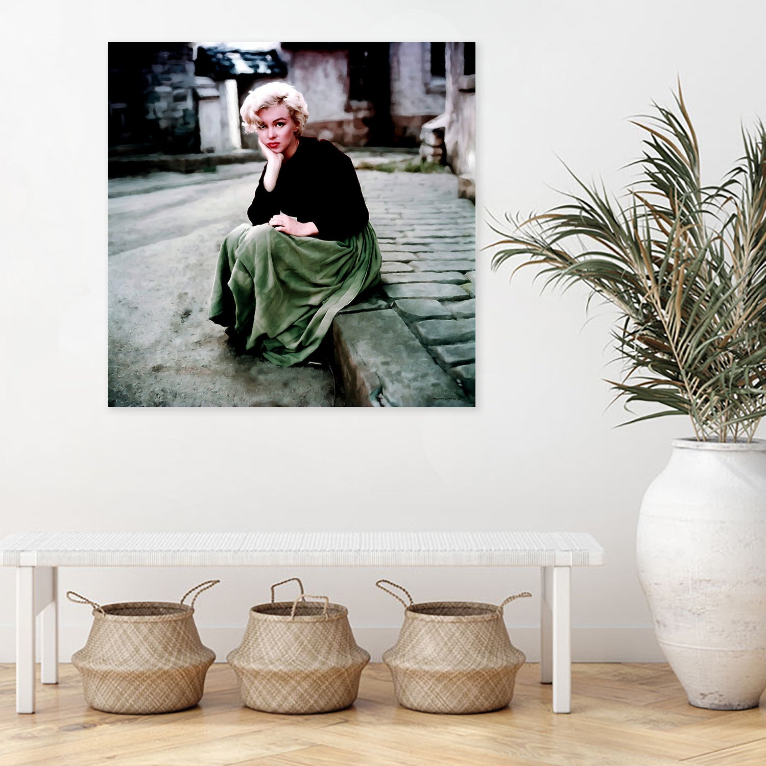 Marilyn Monroe Portrait #2 by Gabriel T Toro on GIANT ART - green mixed media