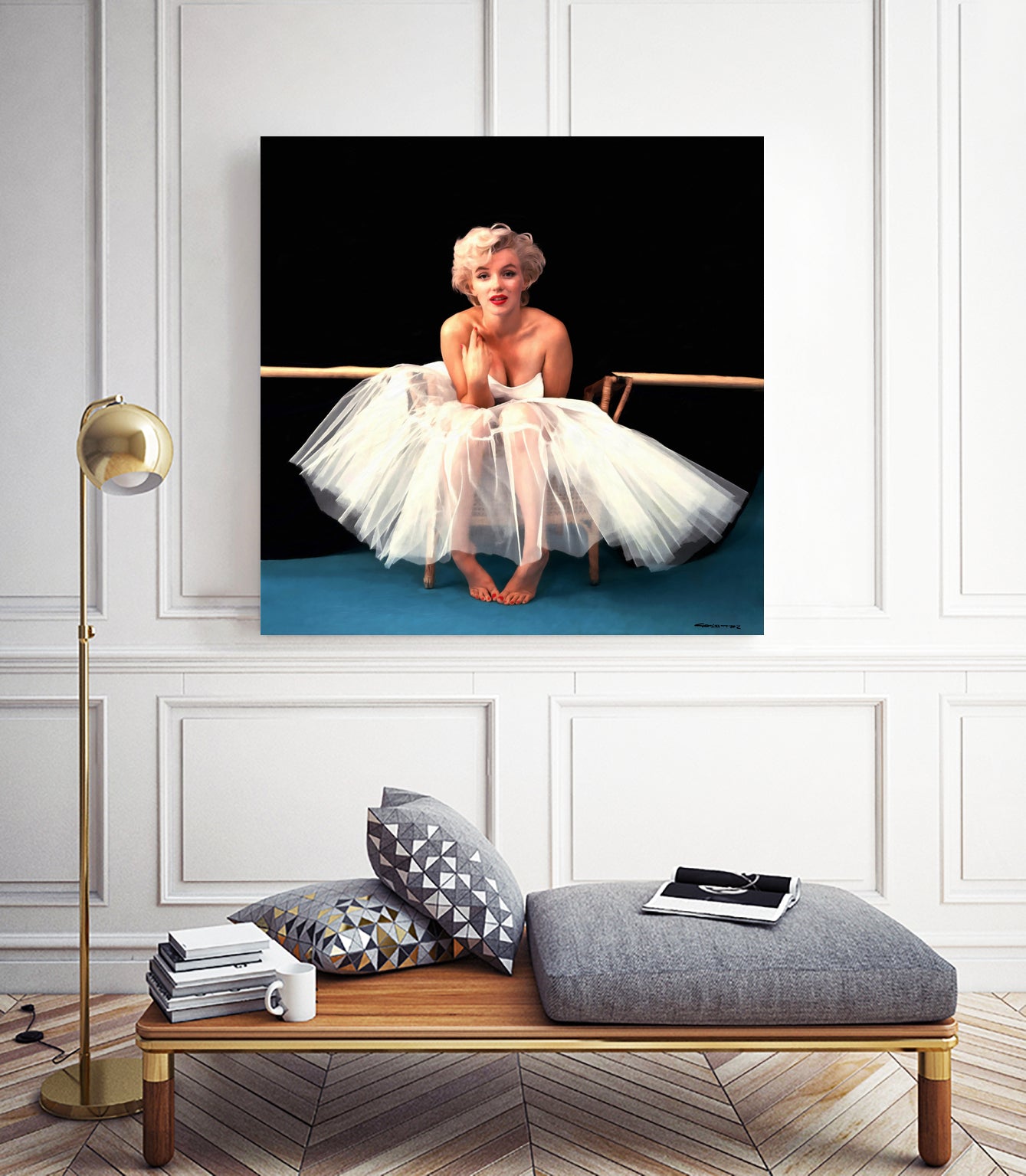 Marilyn Monroe Portrait #3 by Gabriel T Toro on GIANT ART - black mixed media