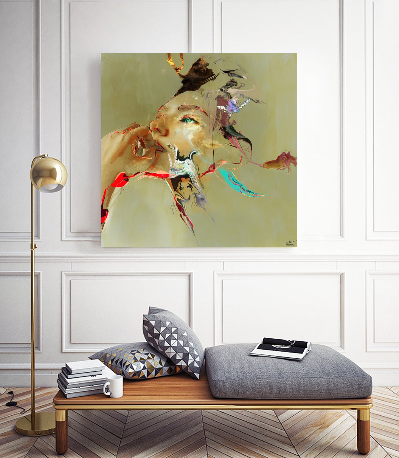 Waiting by Archan Nair on GIANT ART - brown digital painting