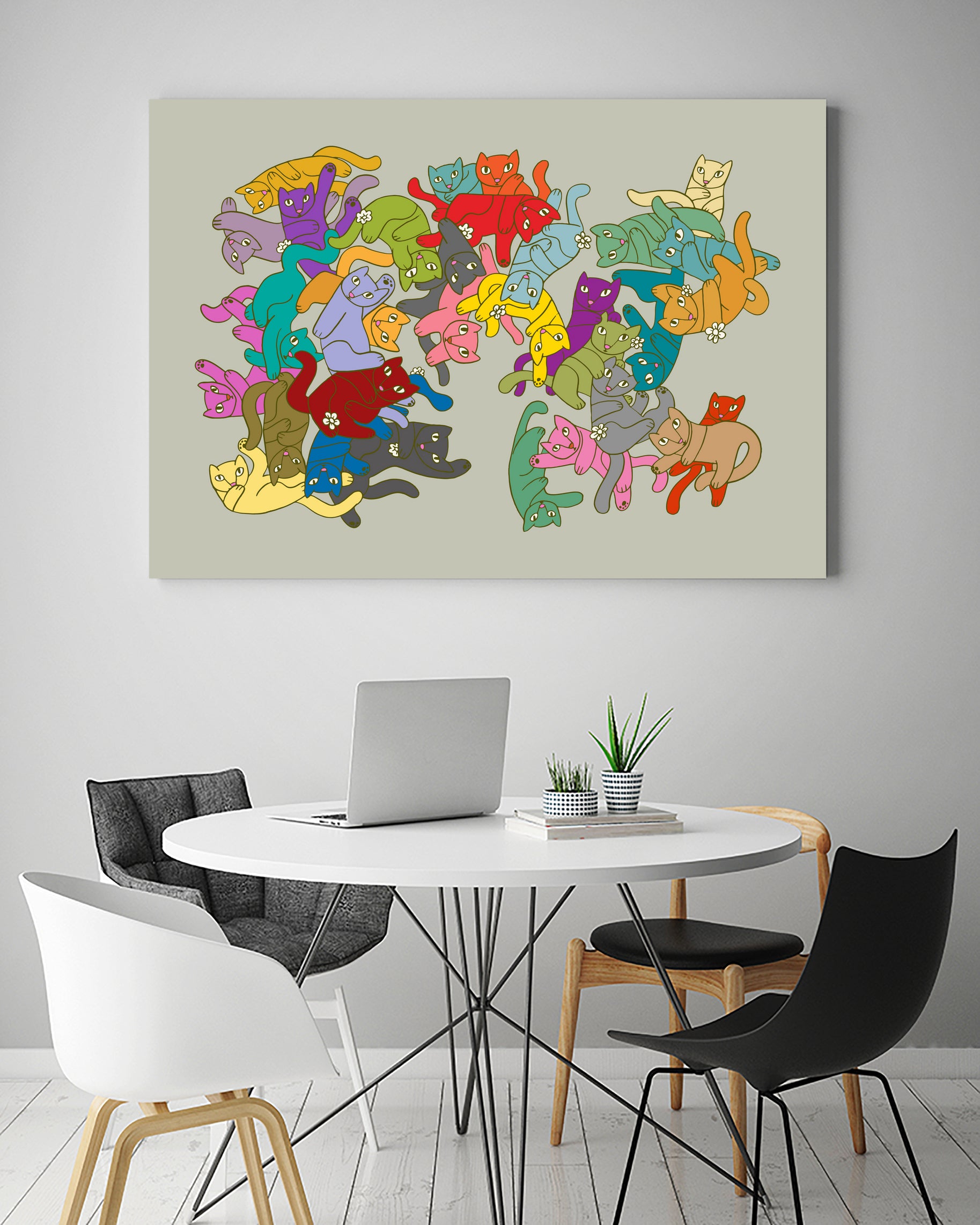 When the Dog's Away by Wendy Walters on GIANT ART - red digital painting