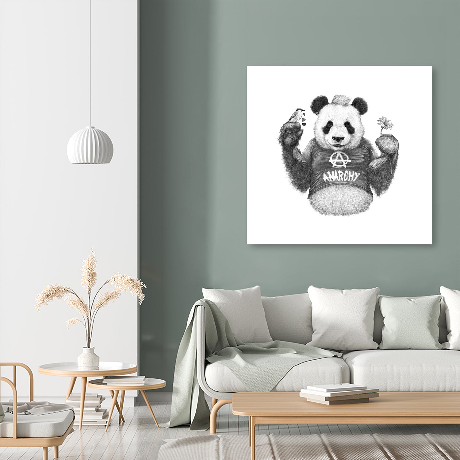 Punk Panda by Ronny Petrus Johannes Kools on GIANT ART - black character design