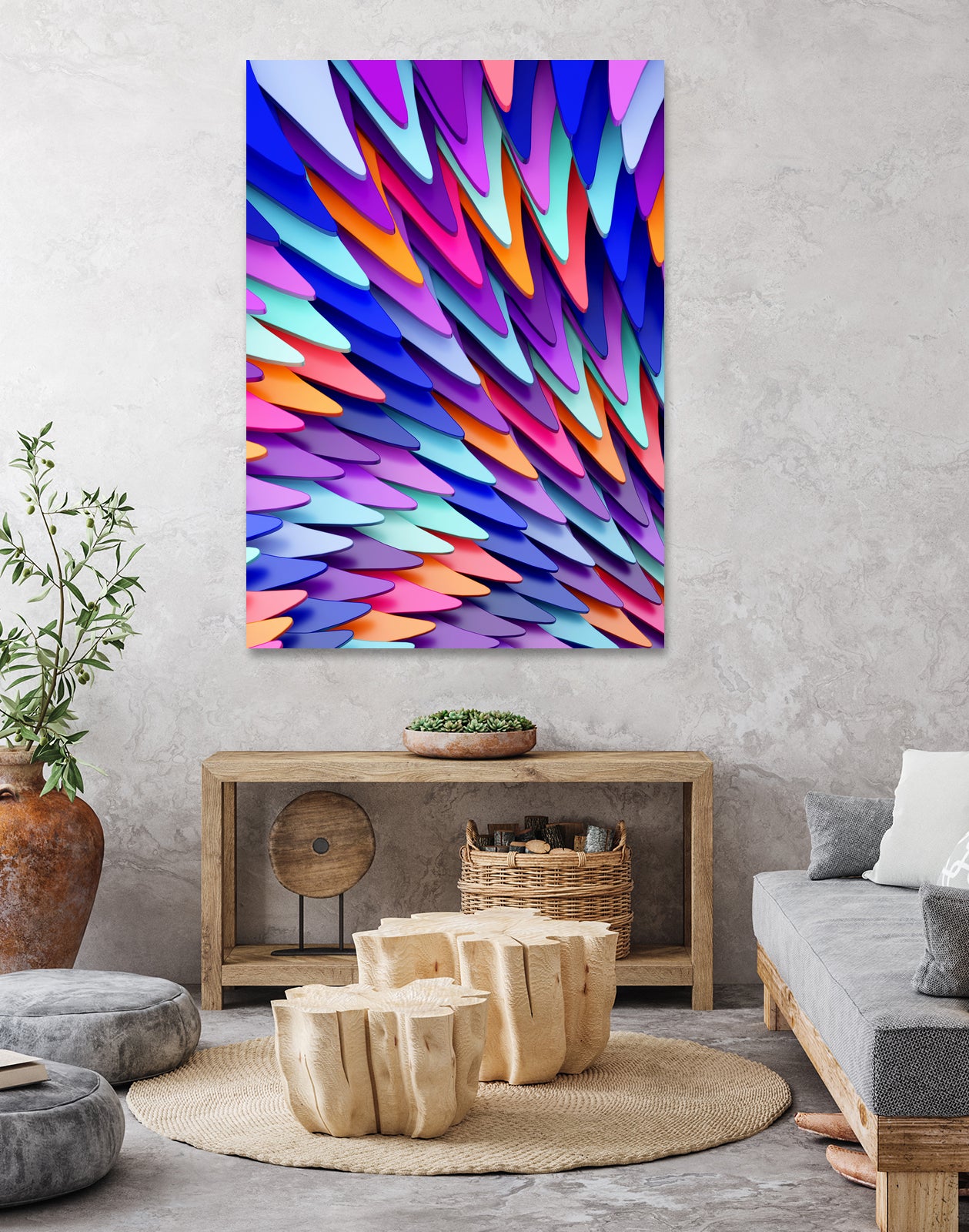 Colorful Skin by Danny Jardim on GIANT ART - blue digital painting