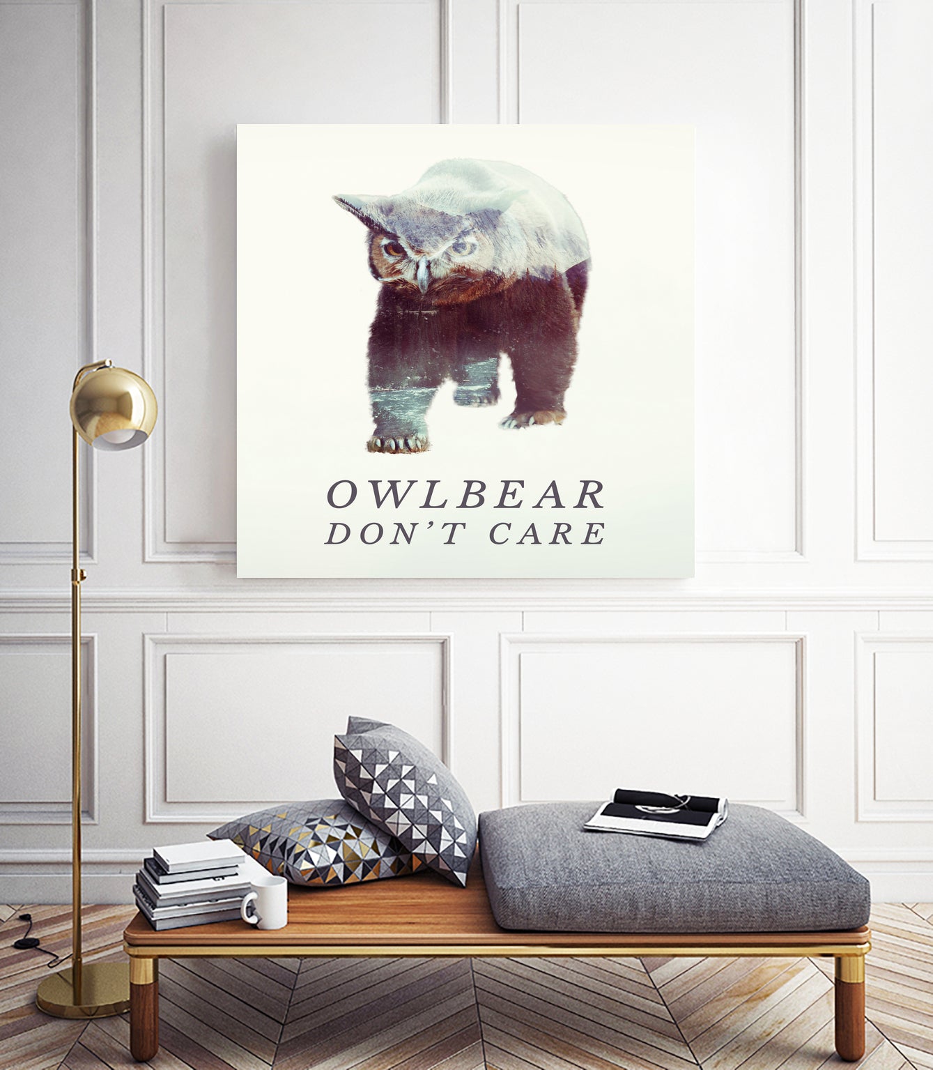 Owlbear Don't Care by Andy Wynn on GIANT ART - blue character design