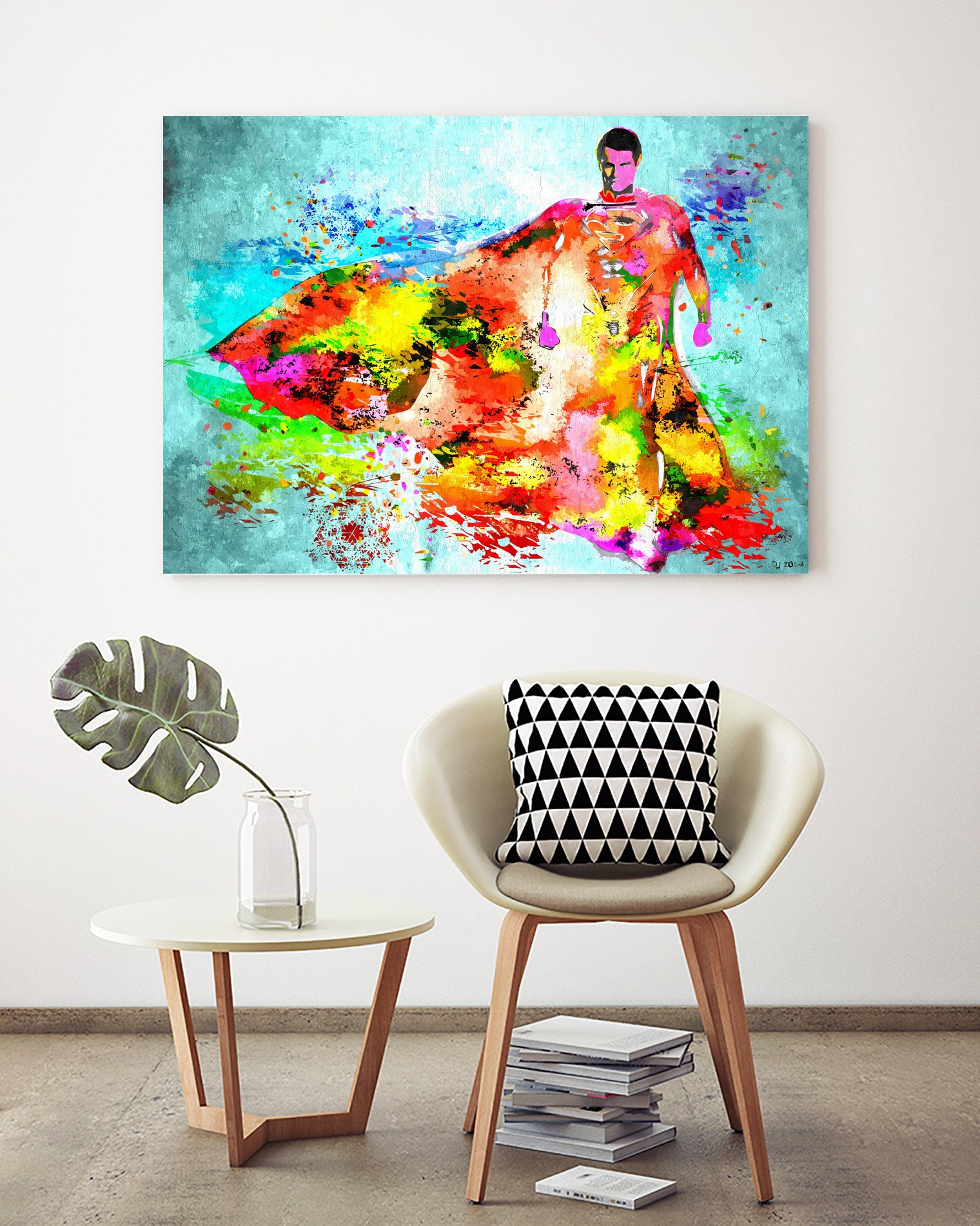 Superman Grunge by Daniel Janda on GIANT ART - orange digital painting