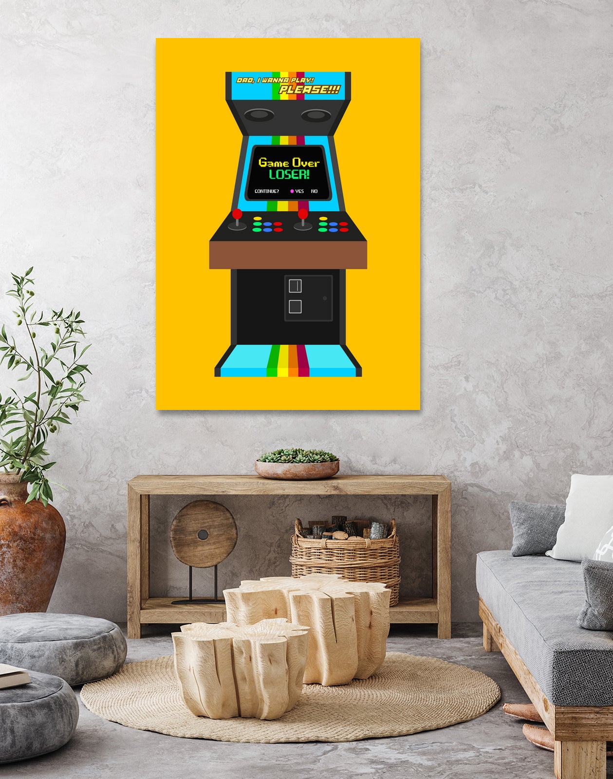 Fliperama by Rafael Gomes on GIANT ART - yellow digital drawing