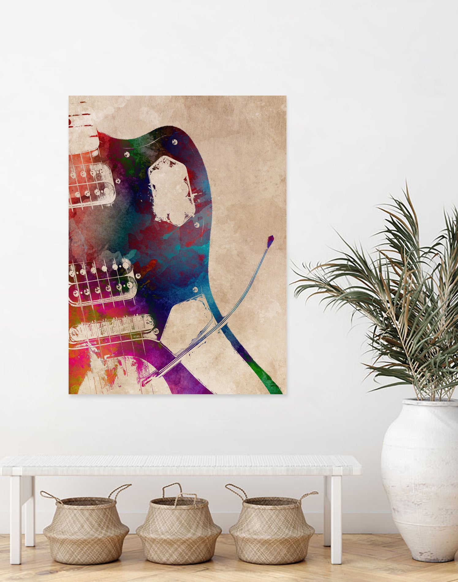 guitar art 6 by Justyna Jaszke on GIANT ART - red digital painting