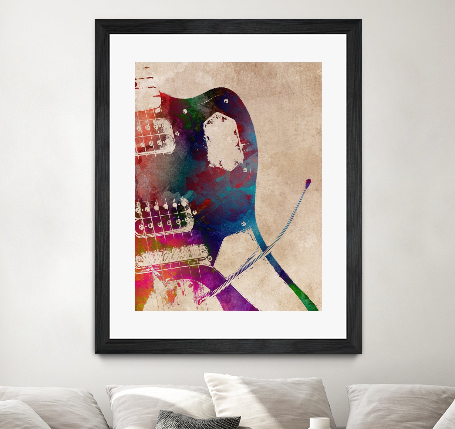 guitar art 6 by Justyna Jaszke on GIANT ART - red digital painting