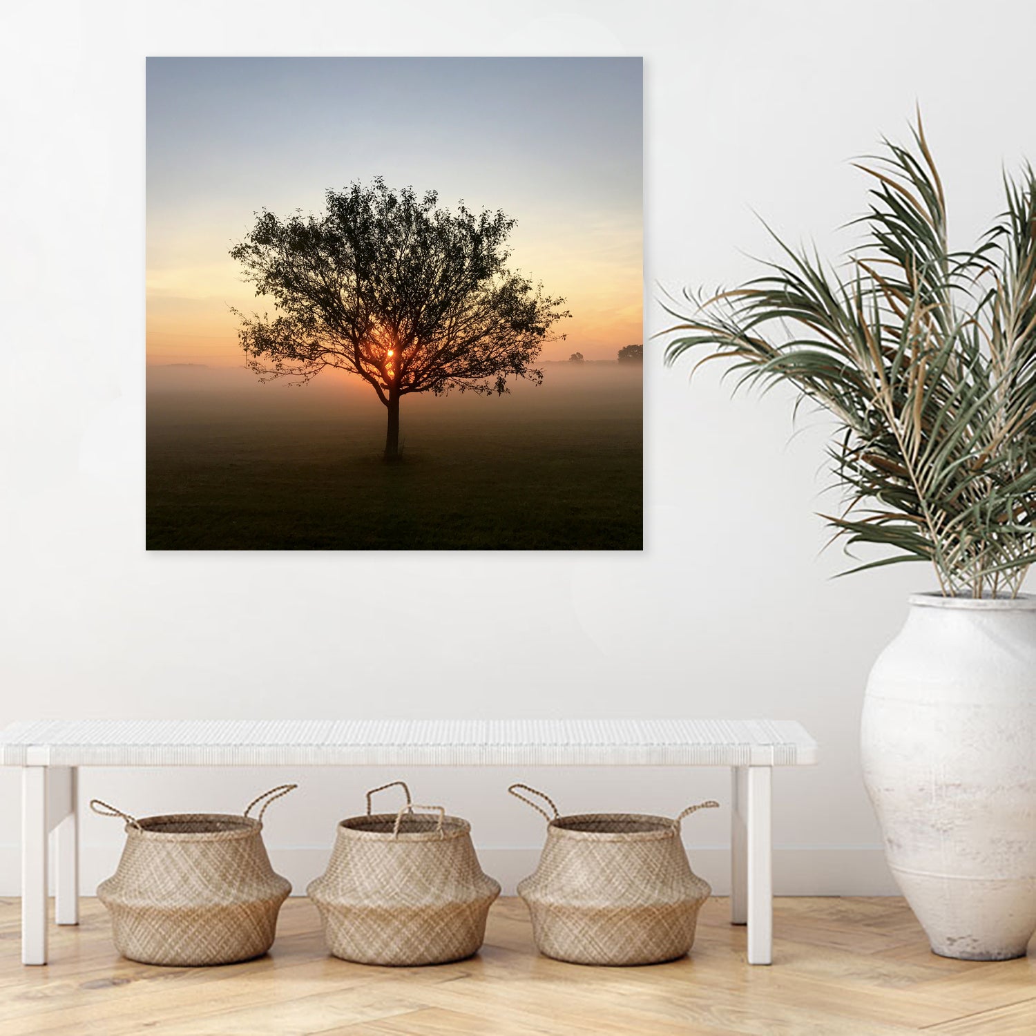 Tree at Sunrise Sunrise by Brian Sooy on GIANT ART - orange photo illustration