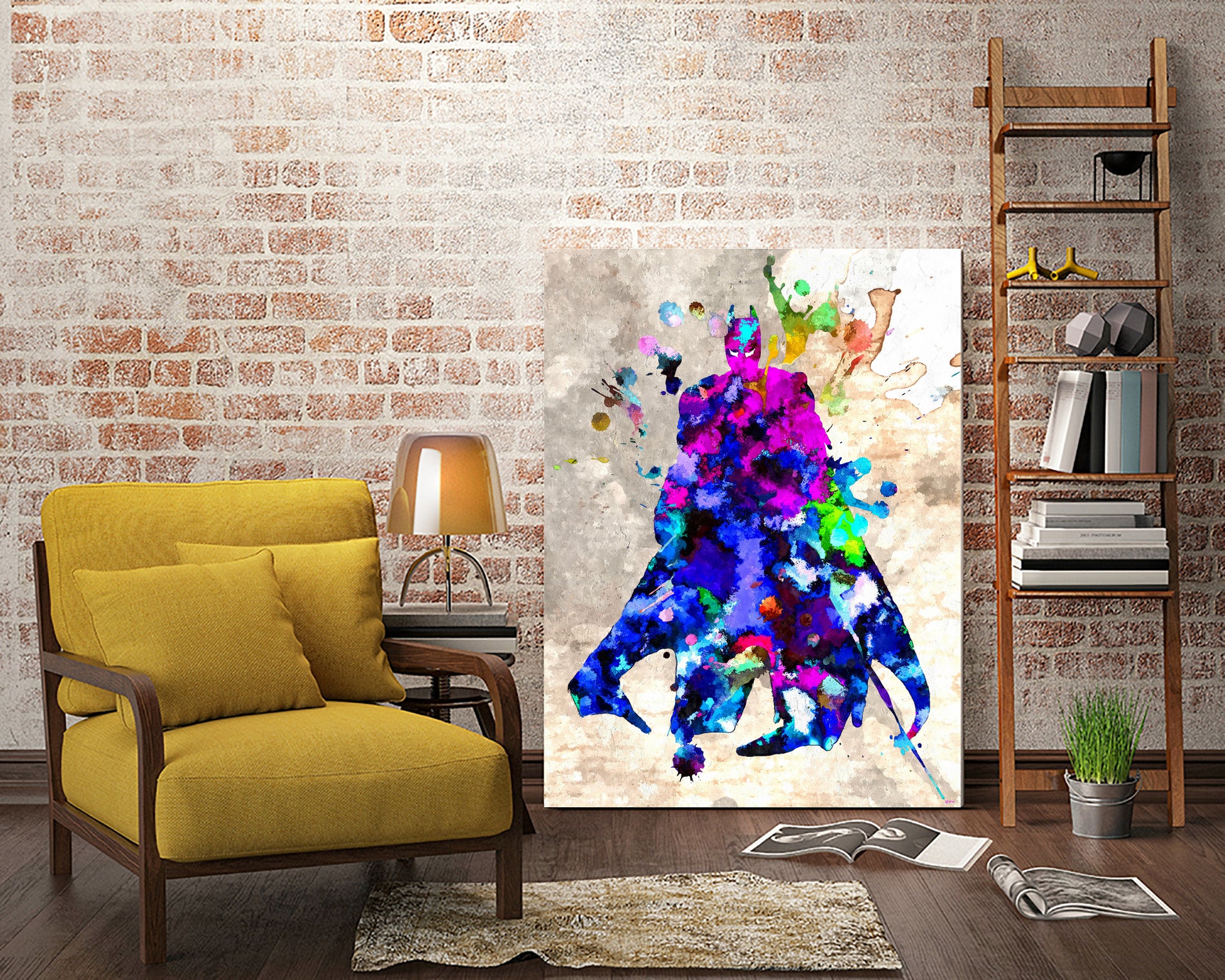 Batman Grunge by Daniel Janda on GIANT ART - blue digital painting