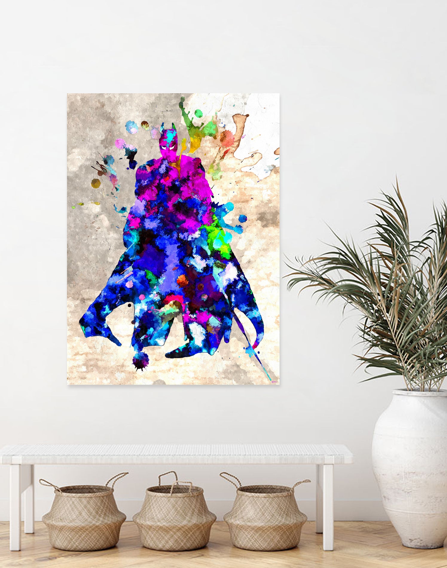 Batman Grunge by Daniel Janda on GIANT ART - blue digital painting