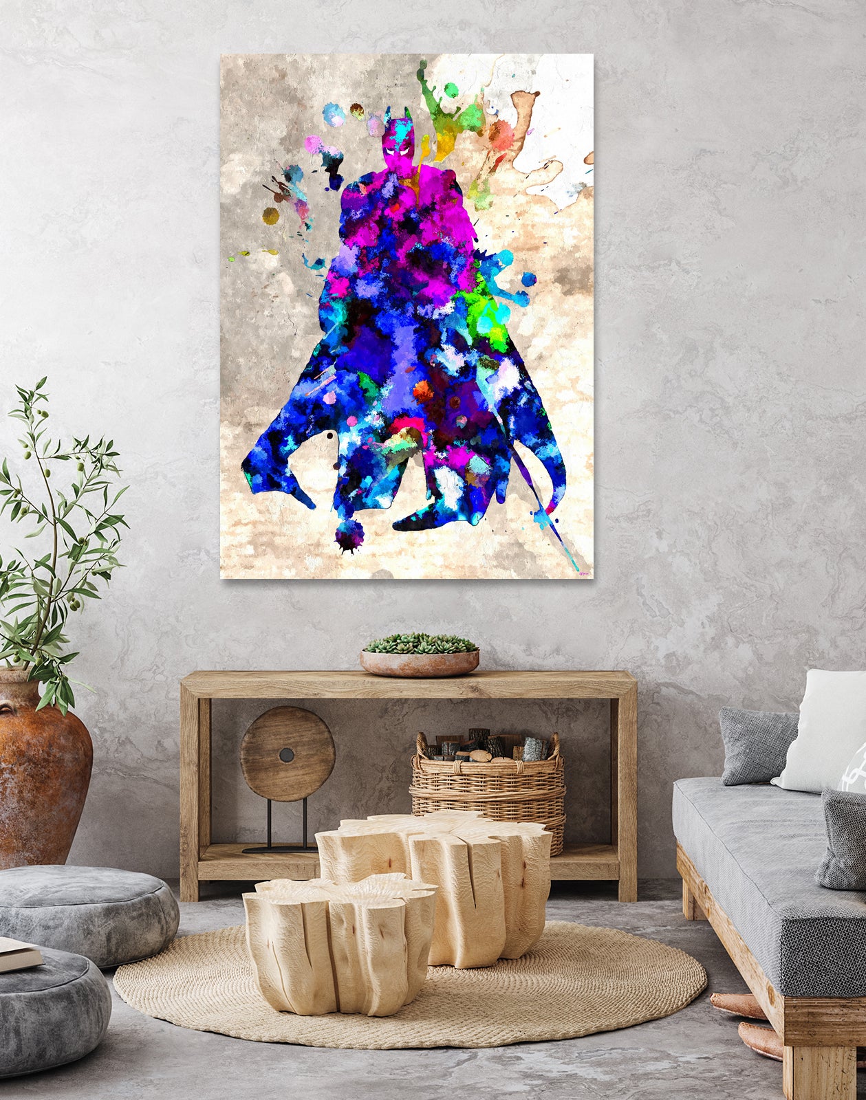 Batman Grunge by Daniel Janda on GIANT ART - blue digital painting