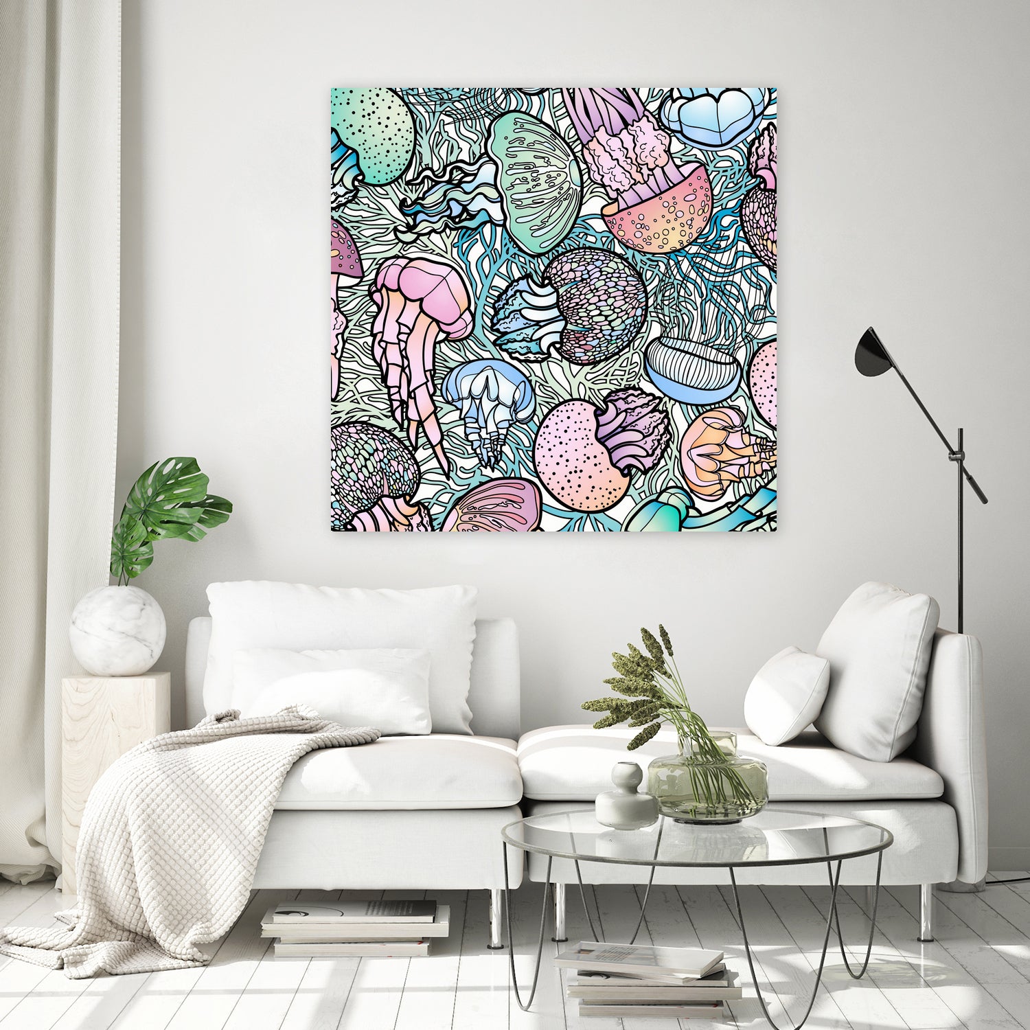 Jellyfishes by salome mikaberidze on GIANT ART - blue digital painting