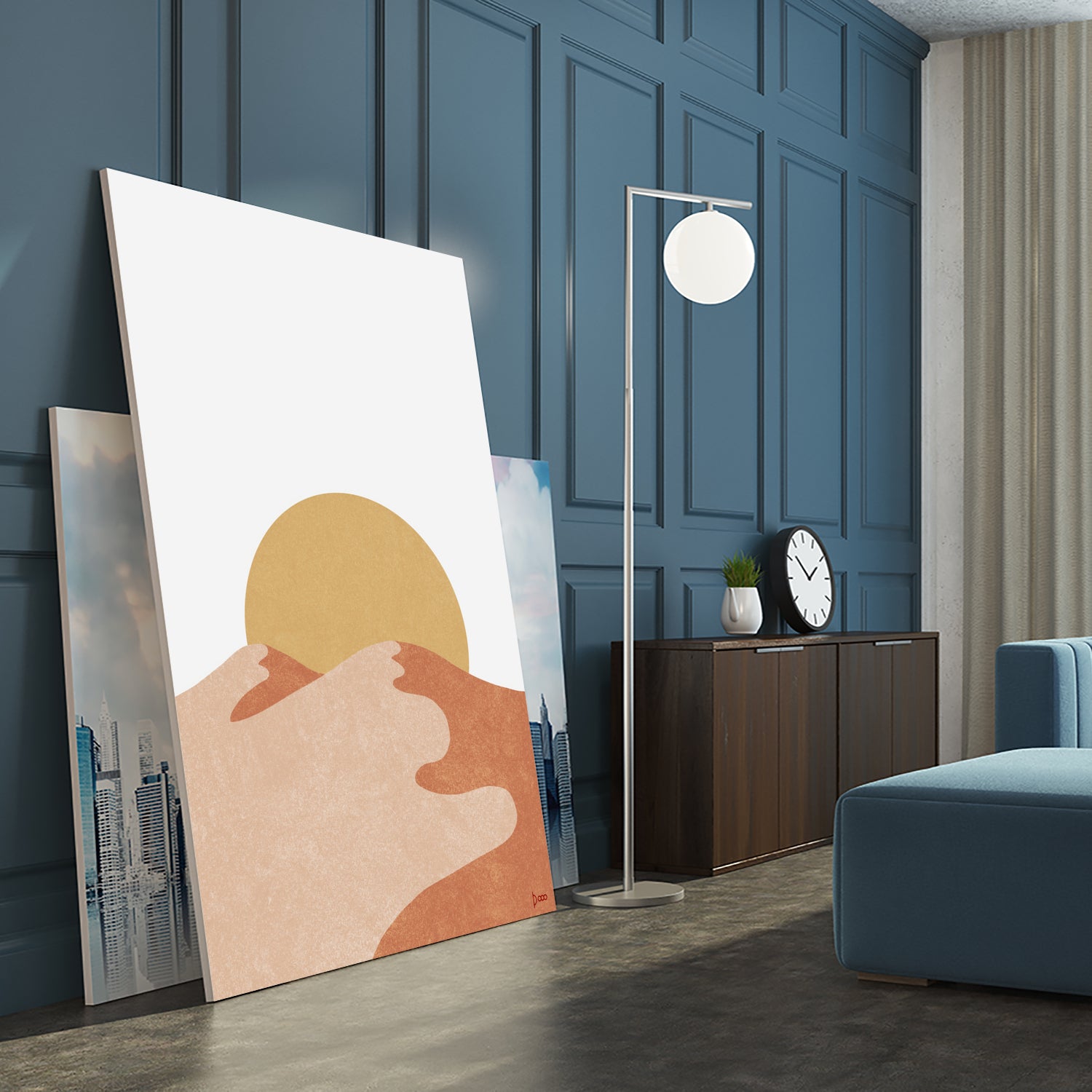 Desert Moutains IV by Digital Canvas on GIANT ART - orange digital